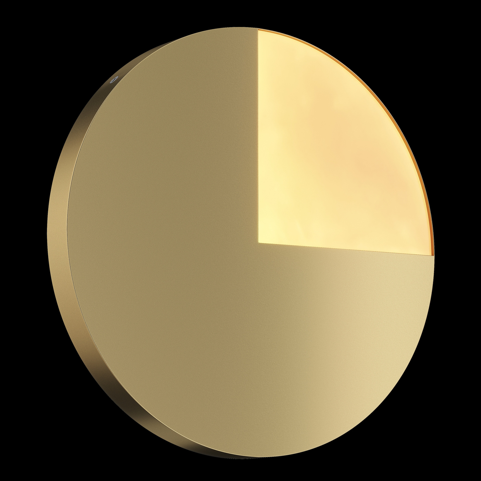 Nástěnné svítidlo Maytoni Jupiter LED, zlatá barva, Ø 38,1 cm