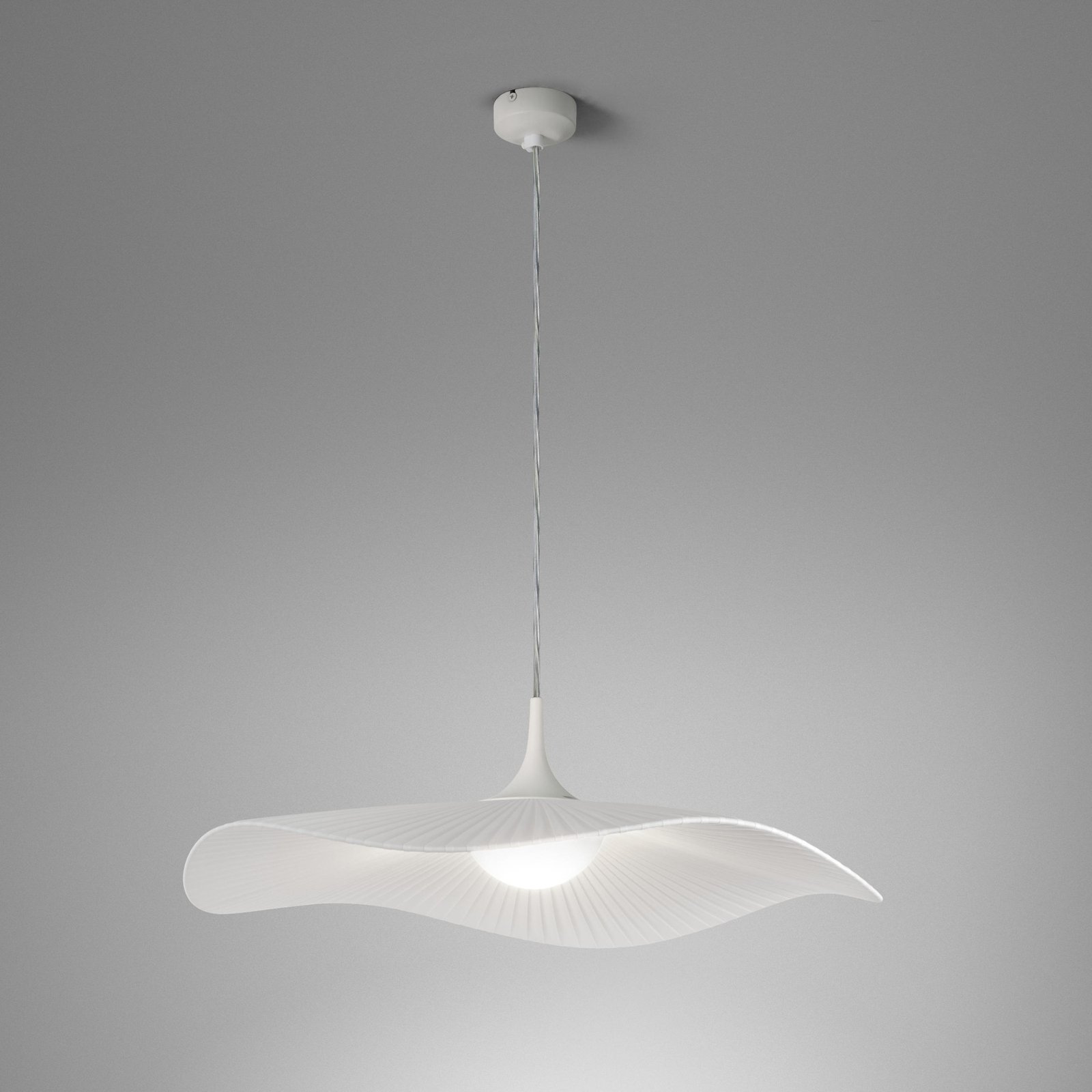 Suspension LED Mediterránia de Bover, blanc, Ø 52 cm, plastique