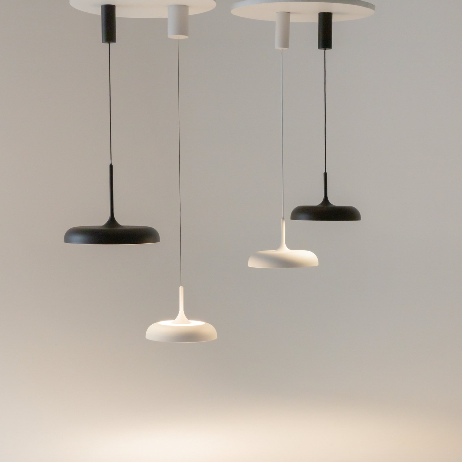 Maytoni Lampă suspendată LED Gerhard, Ø 40 cm, alb, metal