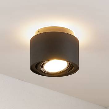 Arcchio Talima LED-taklampe, rund, svart