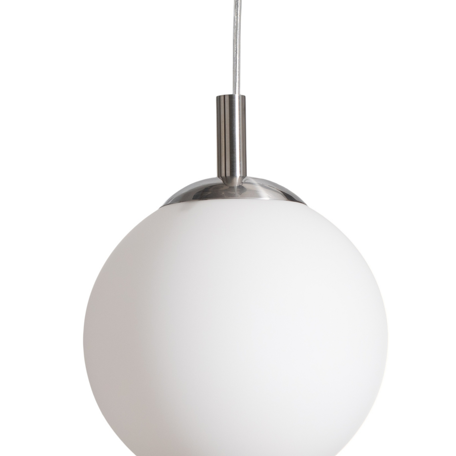 Suspension Maroni, chrome/blanc, verre, à 5 lampes