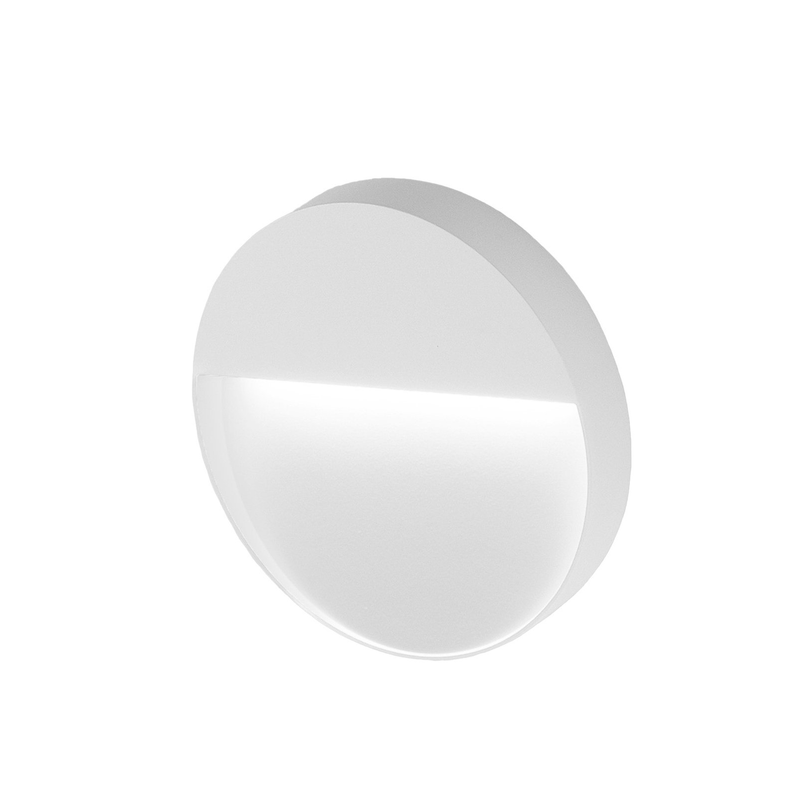 EGG DLS Vigo XL outdoor wall light, white Ø 20 cm aluminium 3,000 K