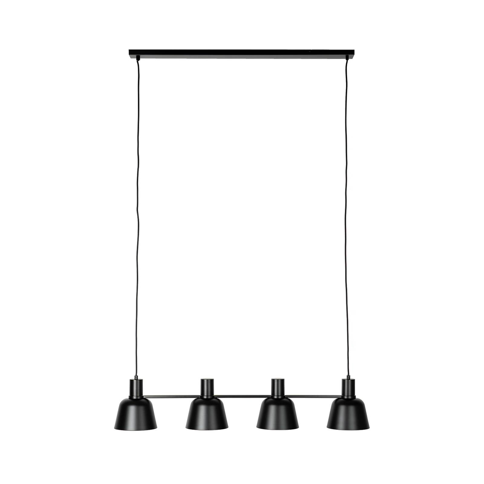 Lucande Servan Hängeleuchte, schwarz, vierflammig