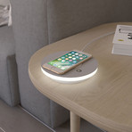 Ekil LED table lamp, QI charging station