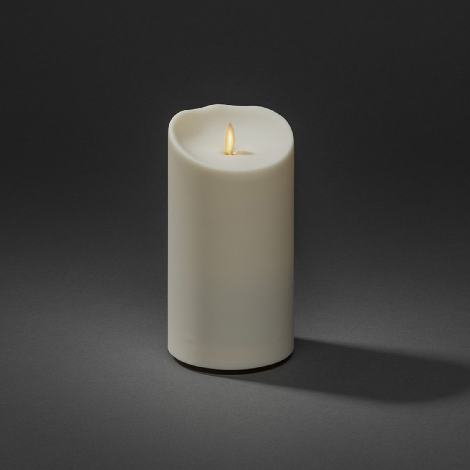 LED candle IP44 cream white melted