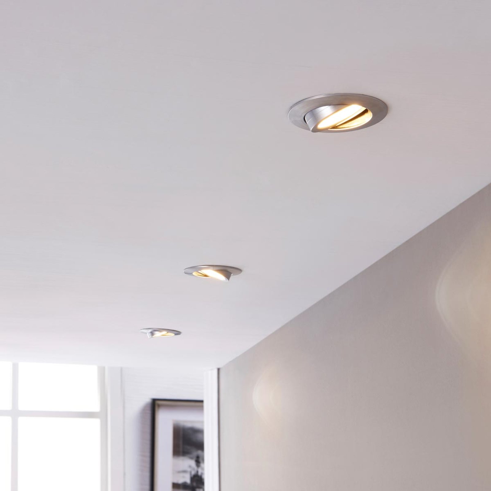 Andrej Round LED Spot a Incasso 3 pcs. Alu - Lindby