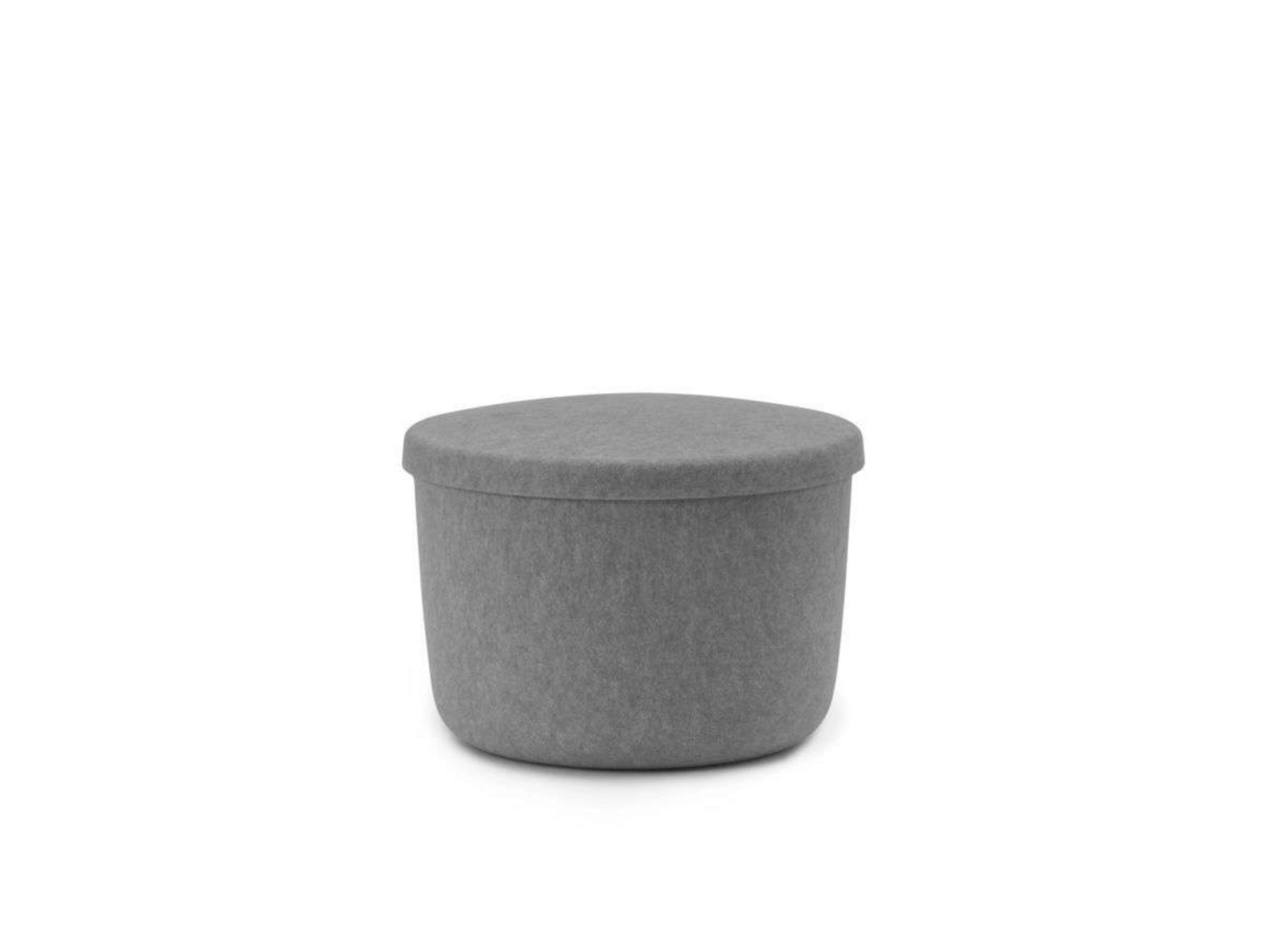 Hide Storage Pouf Small Grey - Normann Copenhagen