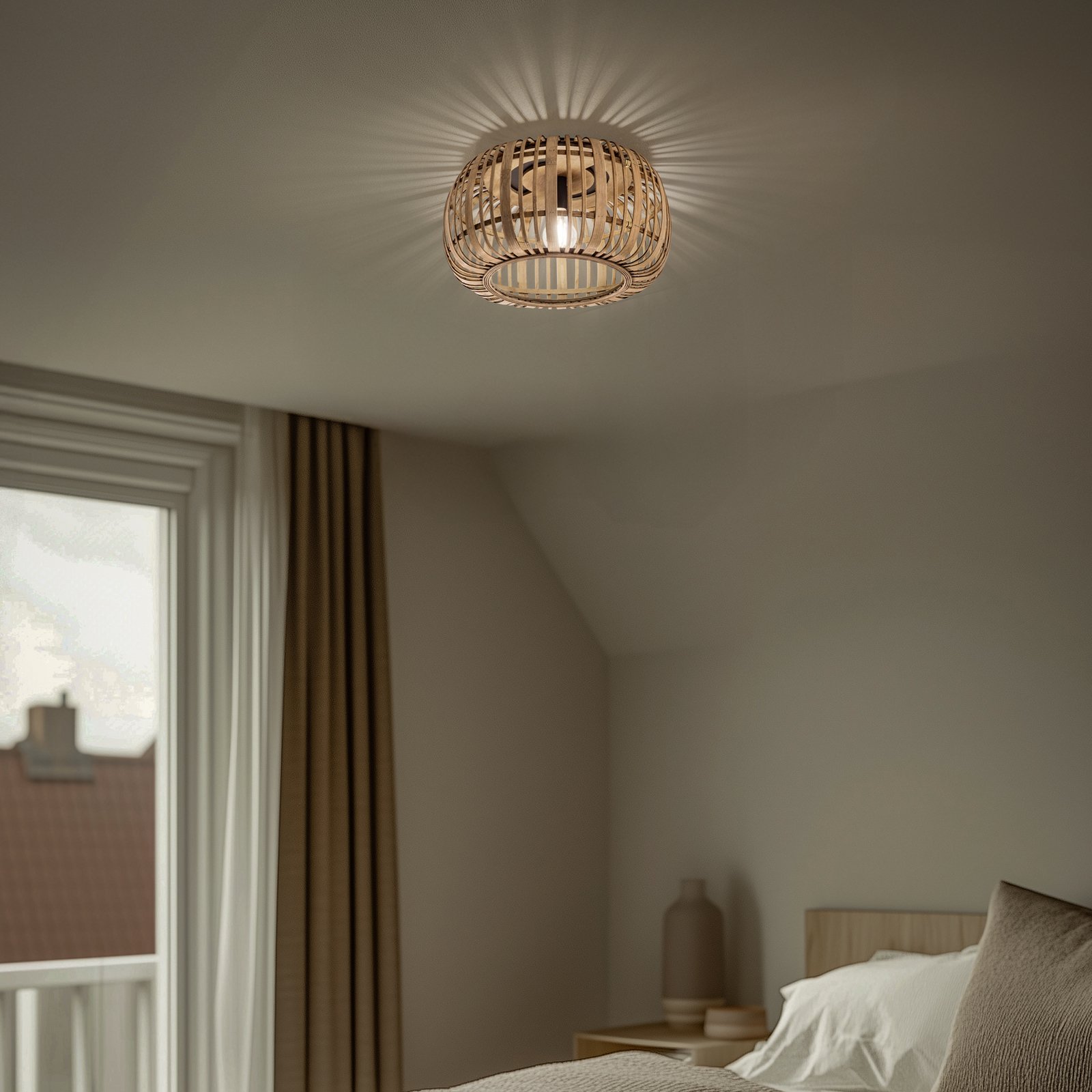 Canyana Ceiling Lamp Natur - Lindby Canyana Ceiling Lamp Natur - Lindby