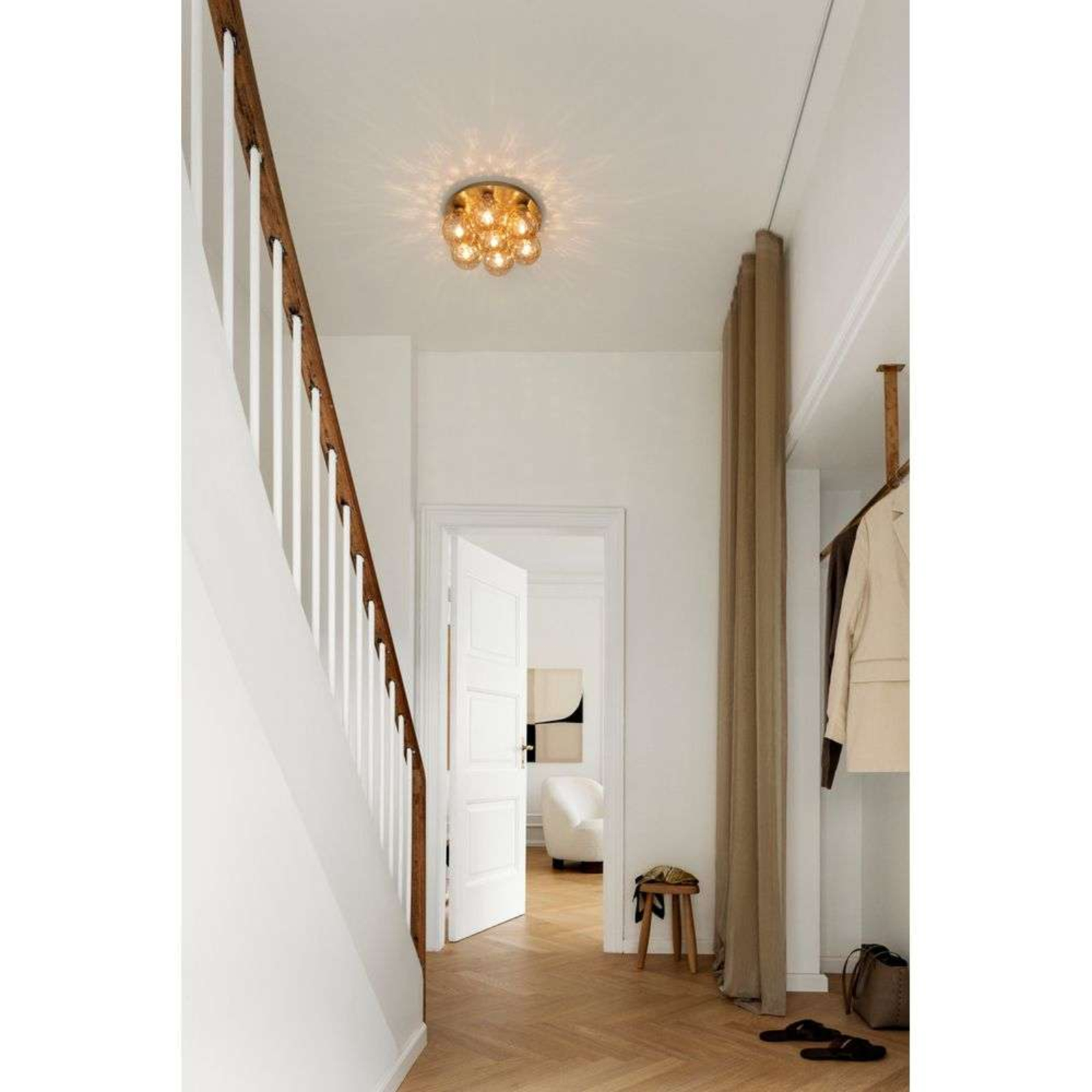 Nuura Apiales ceiling lamp, Ø 38 cm, brass/gold colour