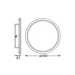 OSRAM LED-Deckenleuchte BATHROOM, schwarz, Ø 30 cm, IP44 CCT