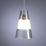 Hanglamp van Schnepel, transparant met ring, mat