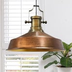 Suspension Augusta, cuivre/or, Ø 40 cm, métal