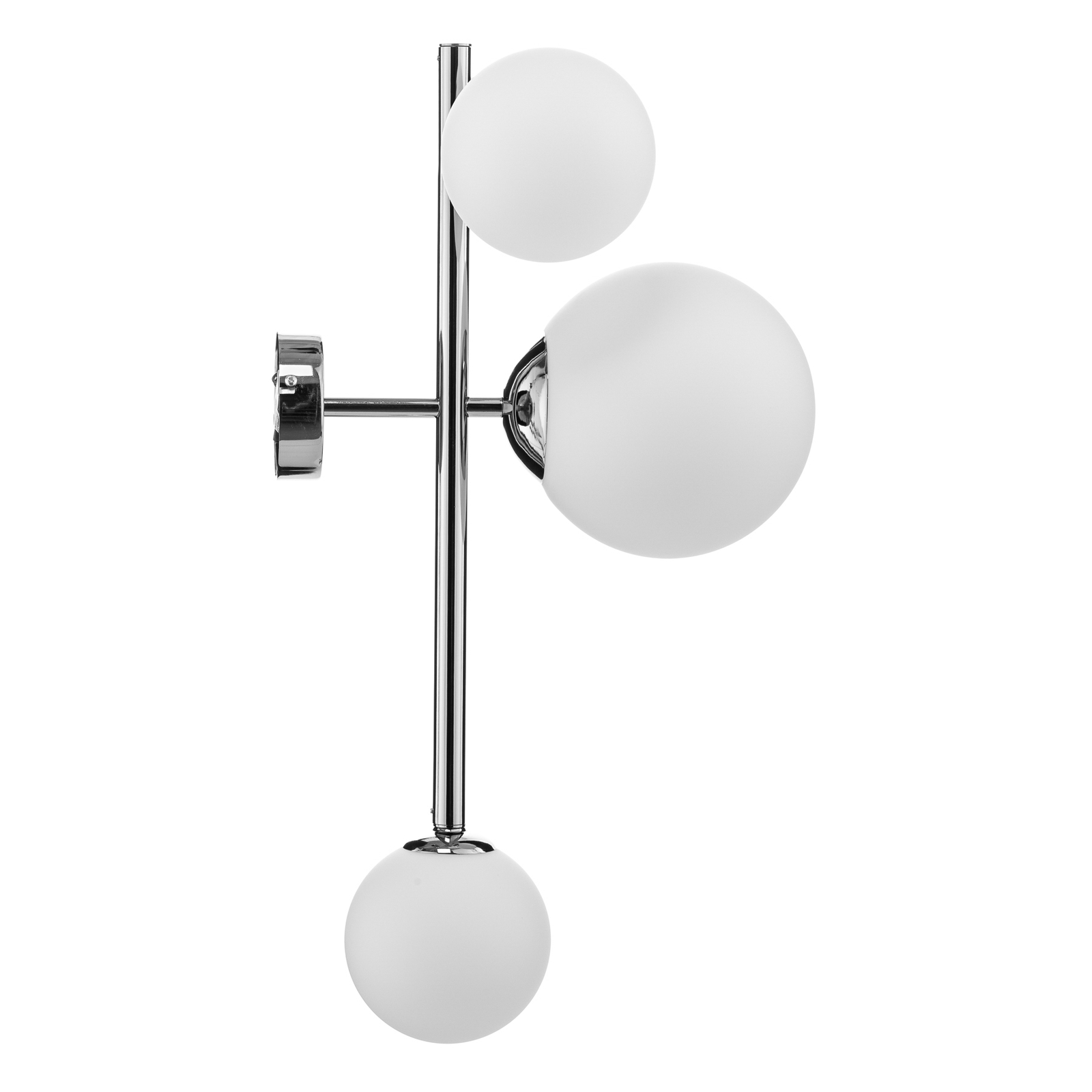 Wandlamp Dione, 3-lamps, chroom