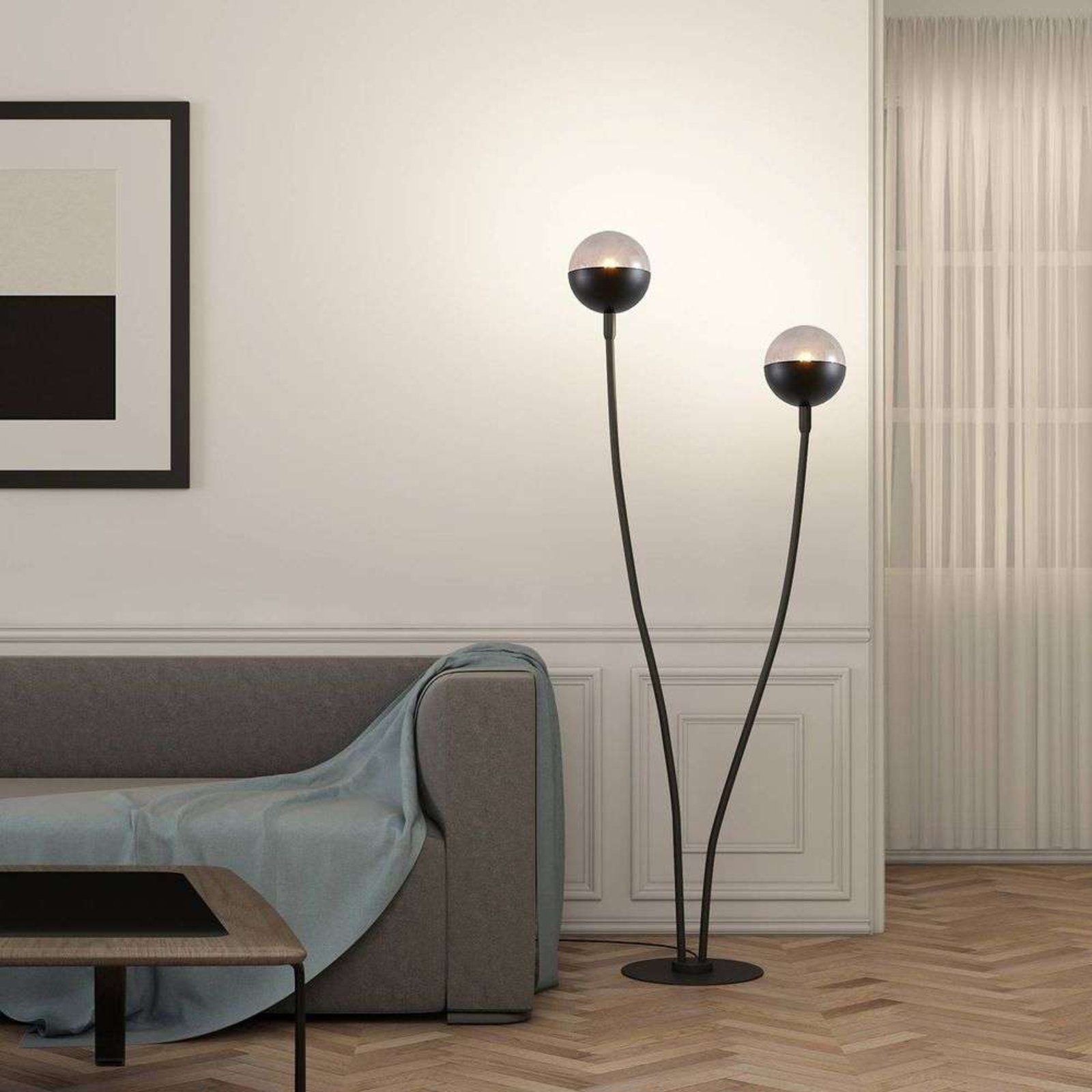 Dustian 2 Lampadar Black - Lucande