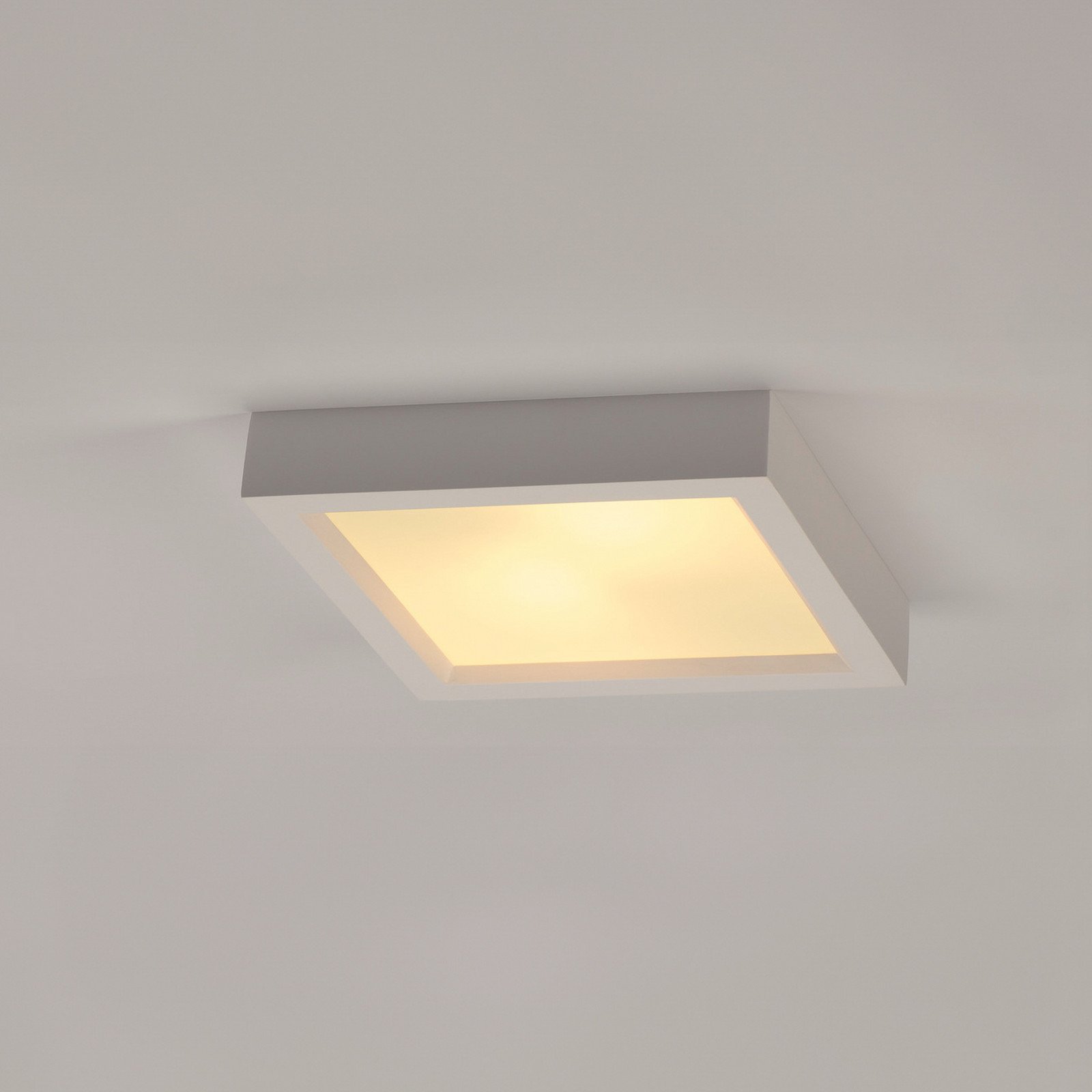 SLV plafonieră Plastra 104 alb gips lățime 25 cm - Camera de zi / sufragerie - modern - Tencuială / Argilă