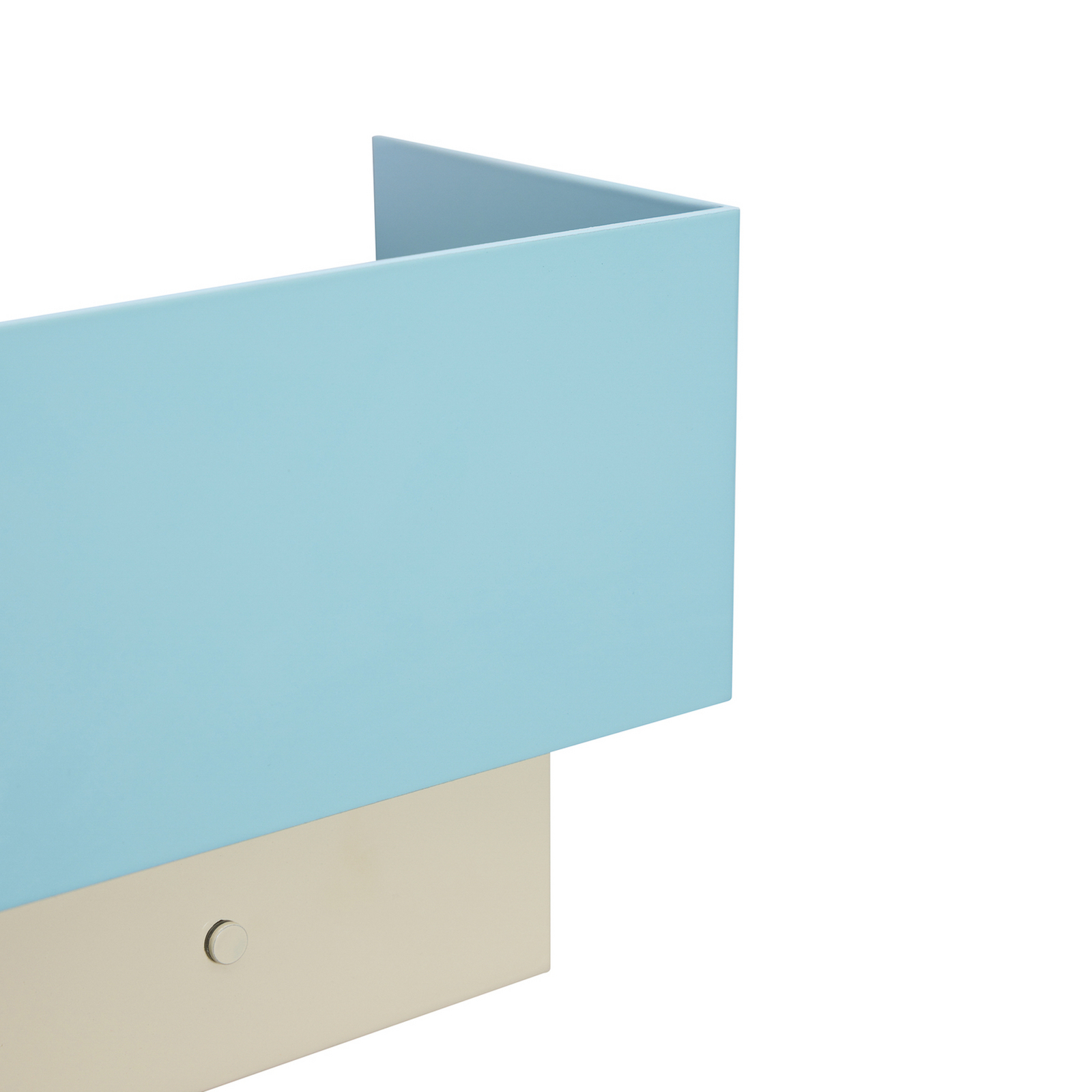 Wandleuchte Arte, blau/sandfarben, Breite 22 cm, Eisen