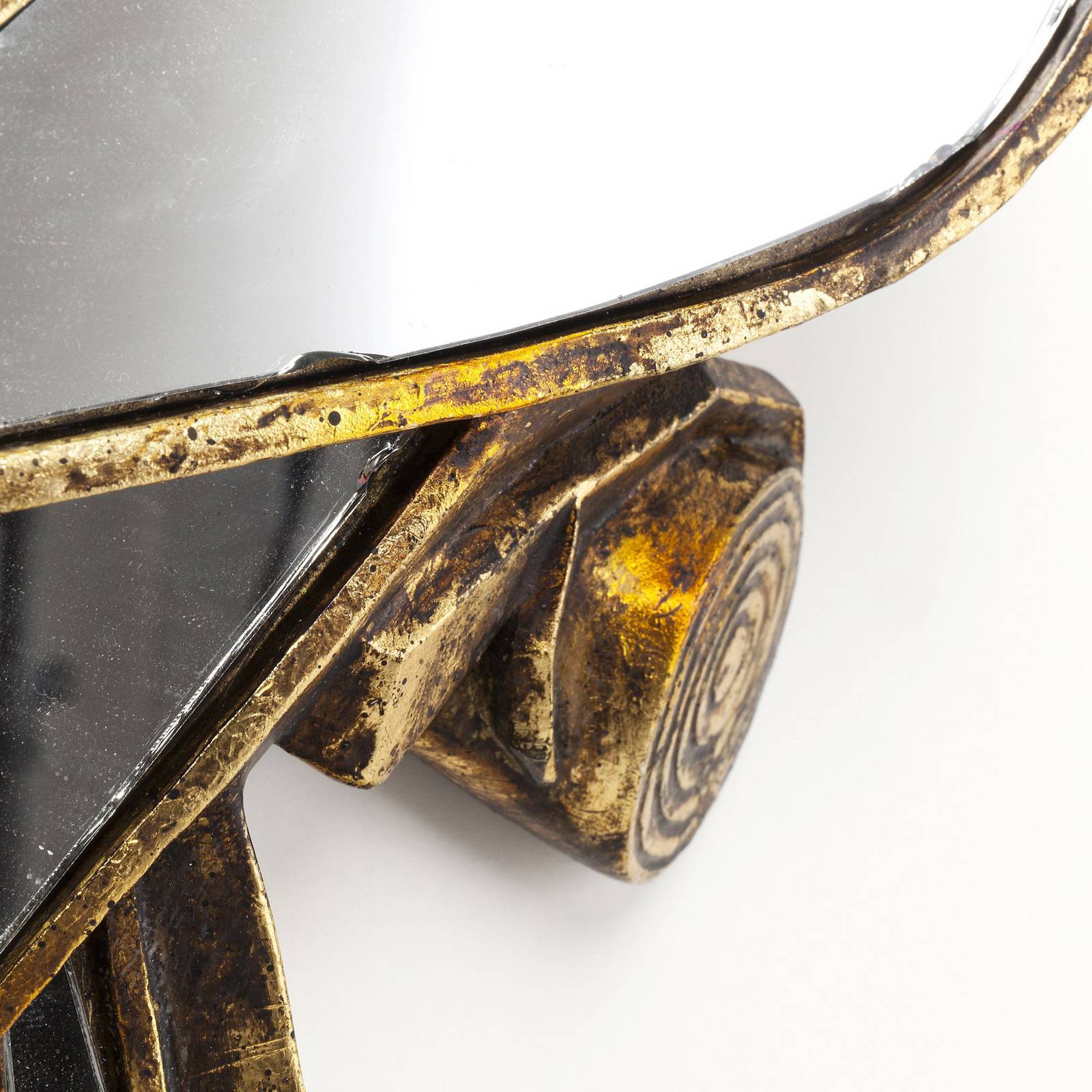 KARE Wandobjekt Parrot Mirror, Polyresin, Glas, gold günstig online kaufen