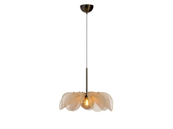 Styrka Pendel Ø63 Beige/ Antique Brass/Amber - Markslöjd