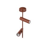 Takspotlight Leda 2, tegelröd, 2 lampor, höjd 55 cm