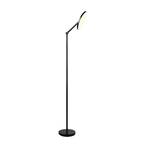 LED-gulvlampe Mondello, matt svart, dimbar, svingbar