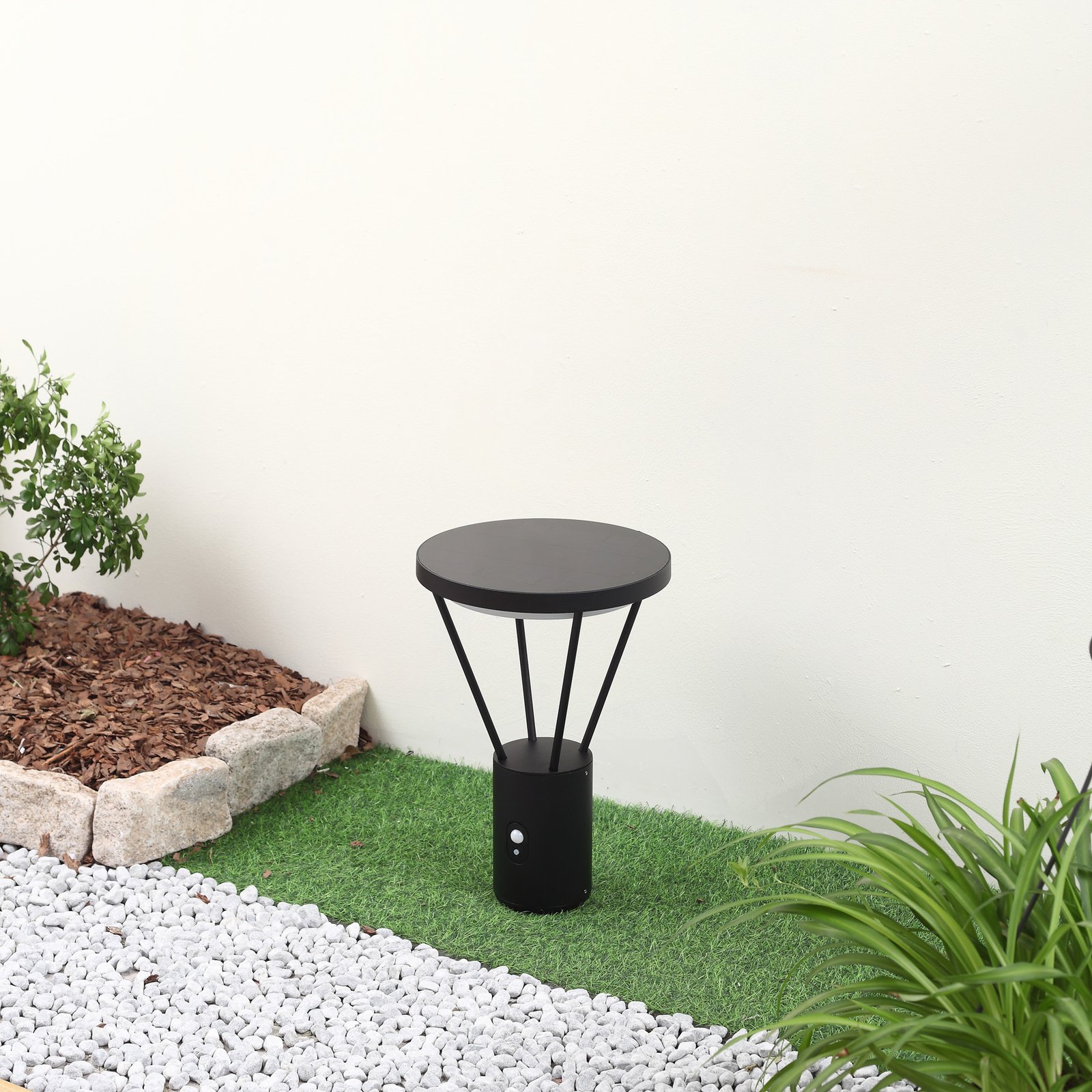 Elario Solcelle Lampe W/Sensor H44,5 Svart - Lucande