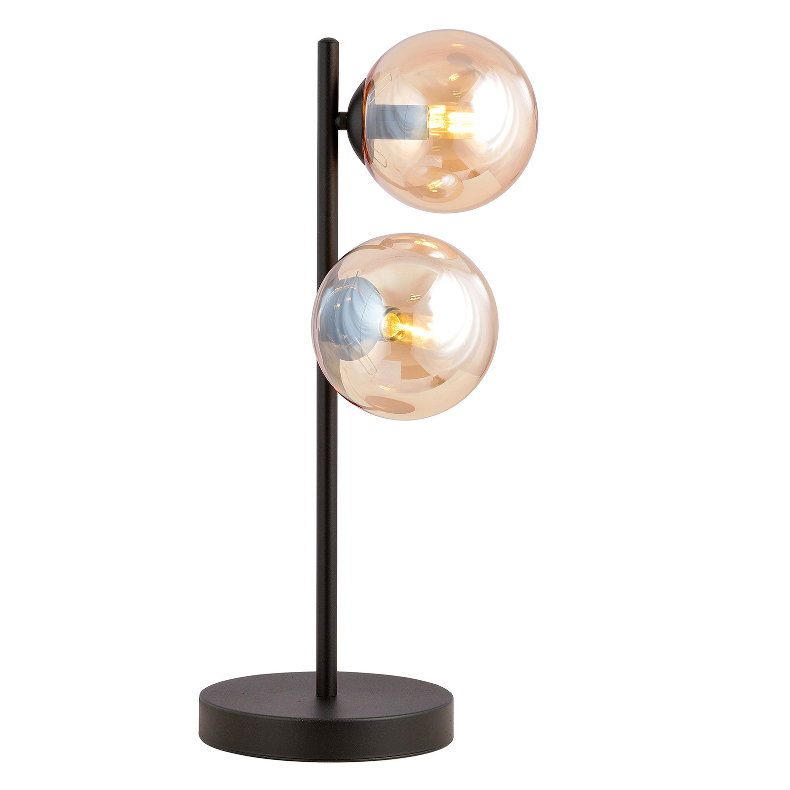 Table lamp Rossi 2-bulb black/amber