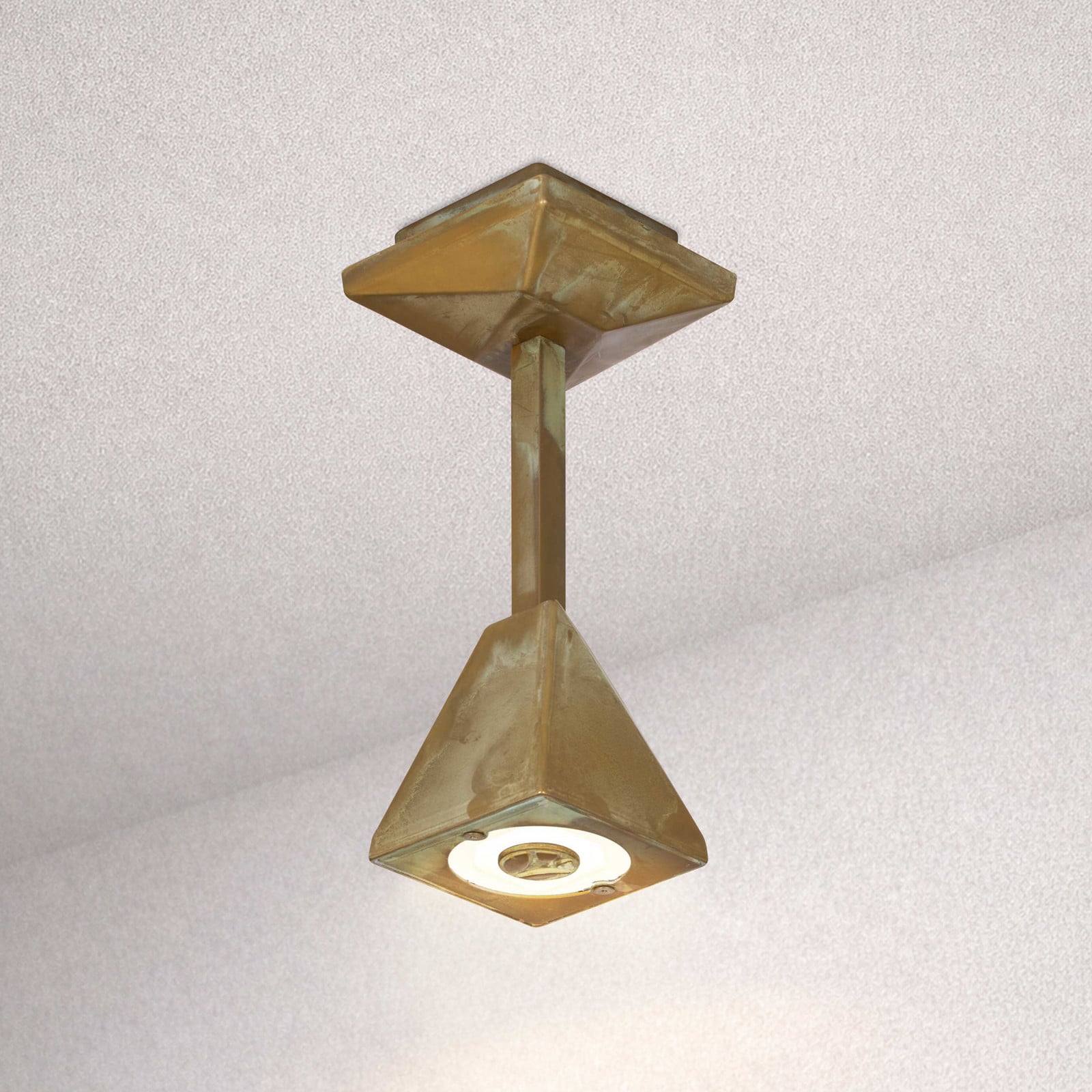 Moretti Luce Zunanja stropna LED-svetilka Silva Edge, višina 26 cm, starinsko medenina - Podeželska hiša / Rustikalna - starinski medenina