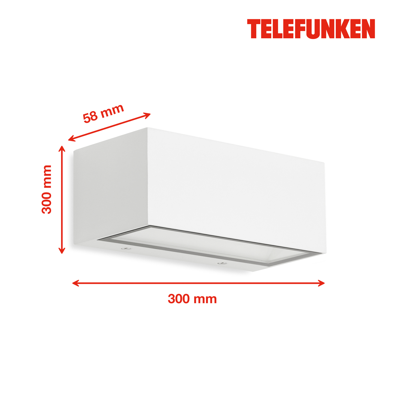 Candeeiro de parede exterior LED Monaco Up/down branco