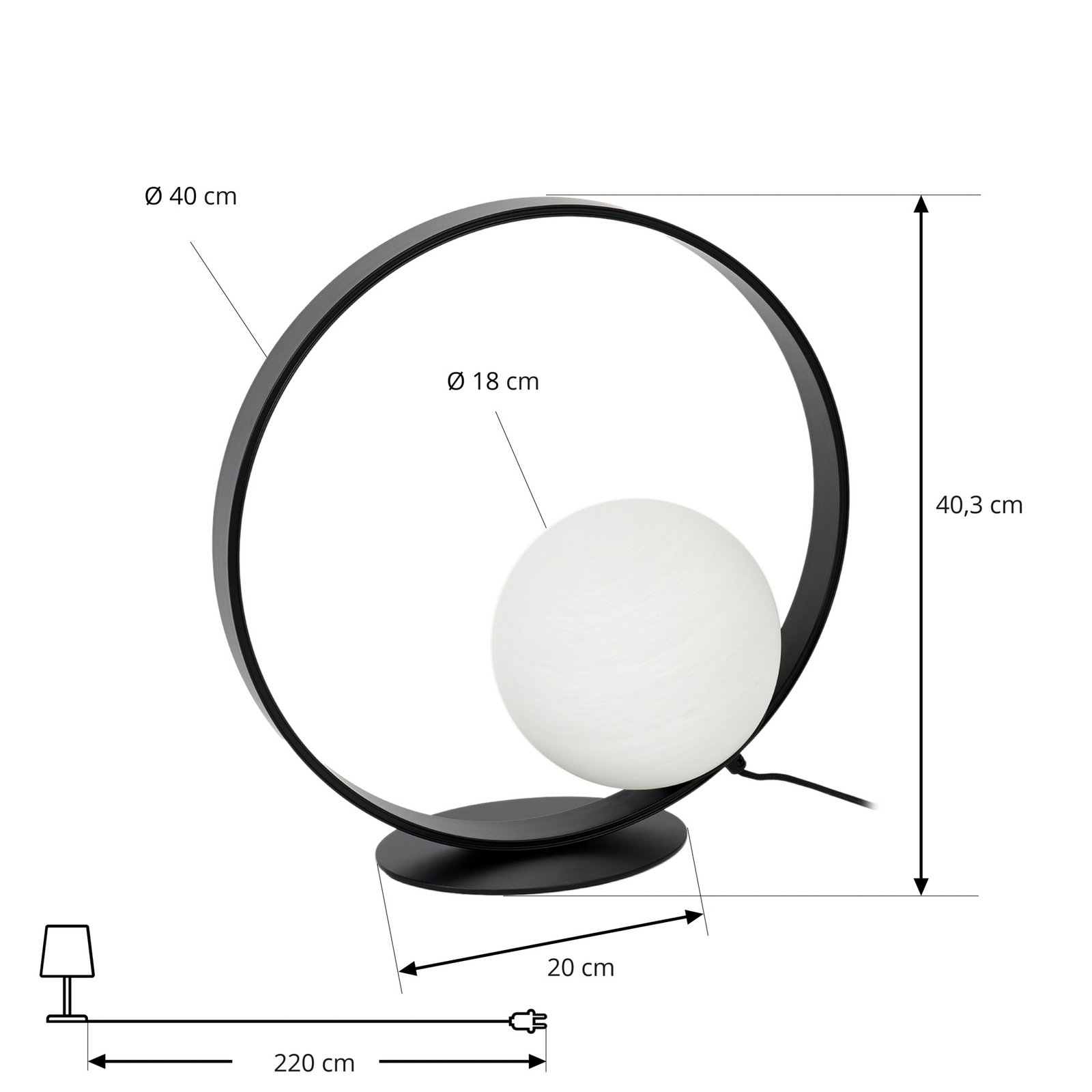 Infinite Table Lamp Black - NOLA