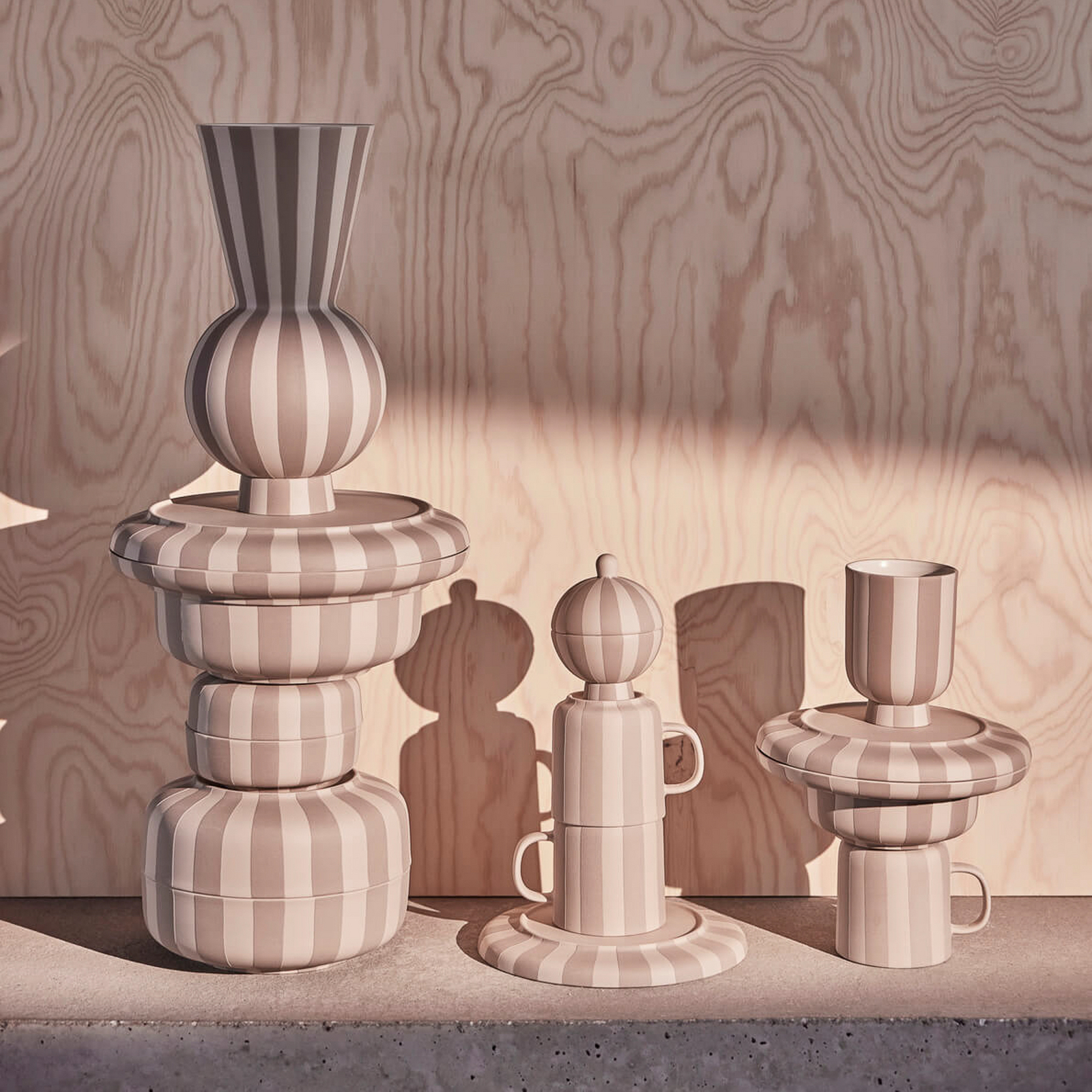 Toppu-säilytyslaatikko, beige/valkoinen – OYOY Living Design Toppu-säilytyslaatikko, beige/valkoinen – OYOY Living Design