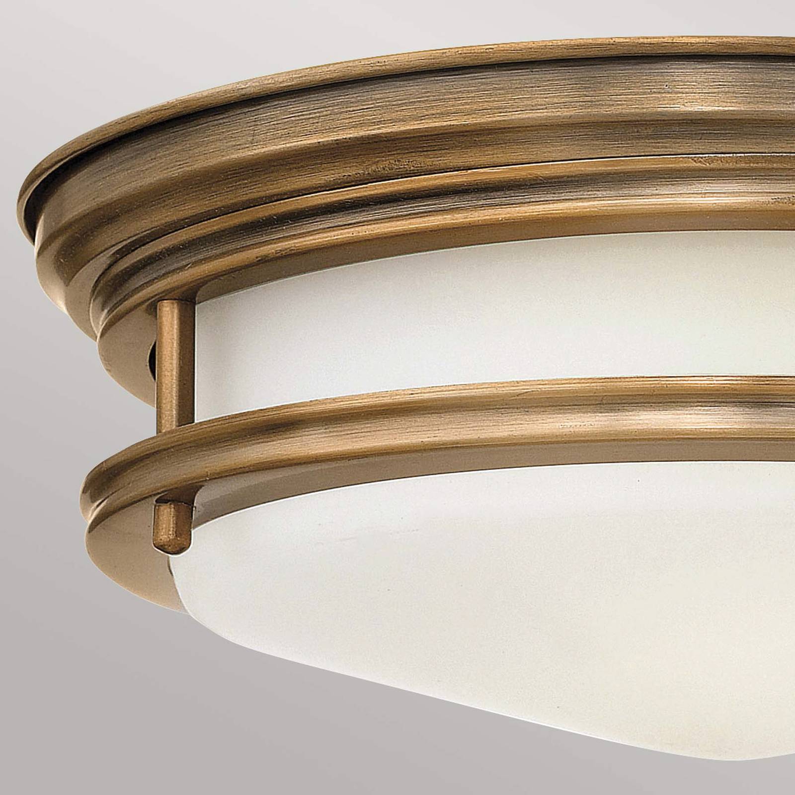 E-shop Vonkajšie stropné svietidlo Hadrian, bronzová/opálová biela