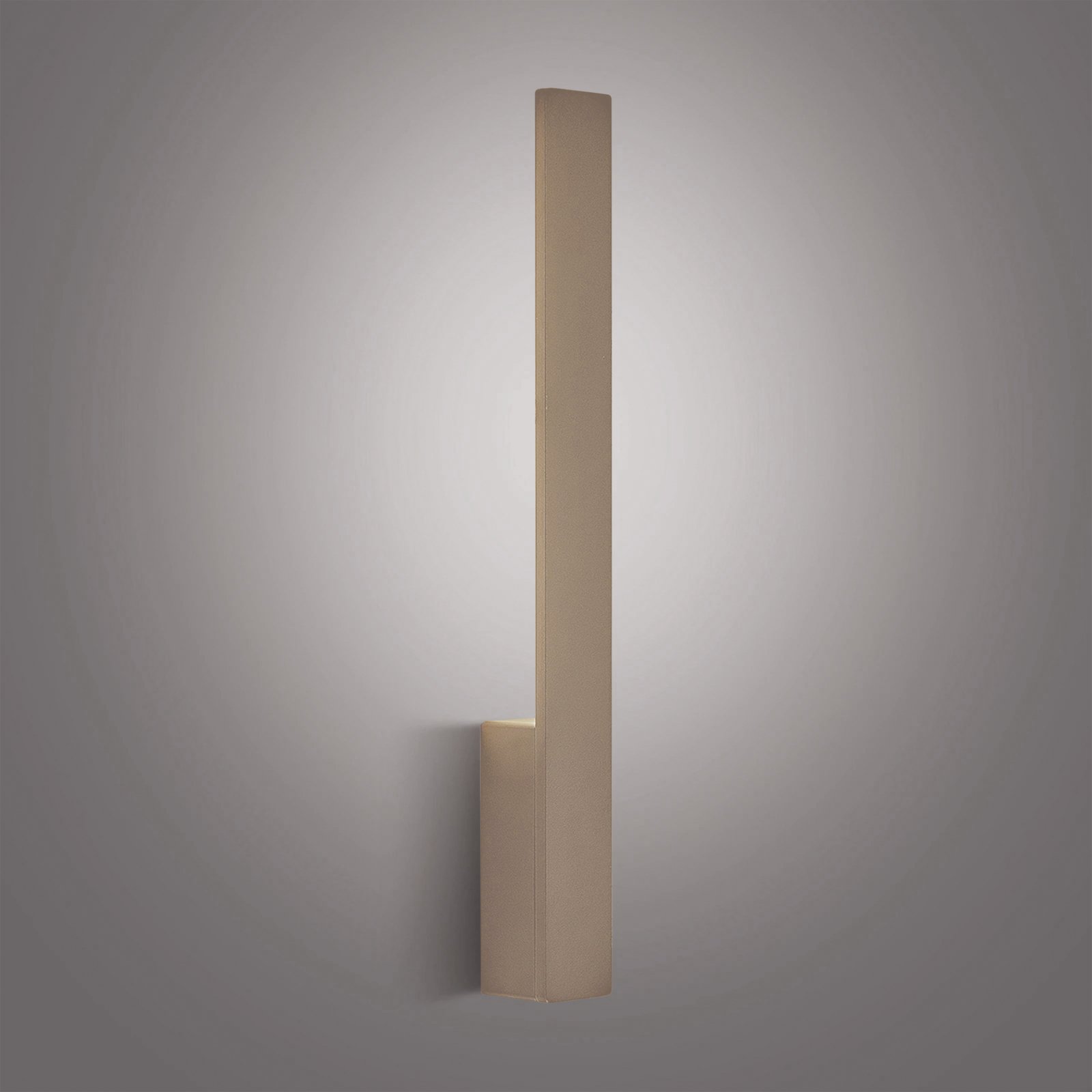 Arcchio Aplique de pared LED Ivano, beige, 43 cm de altura, metal