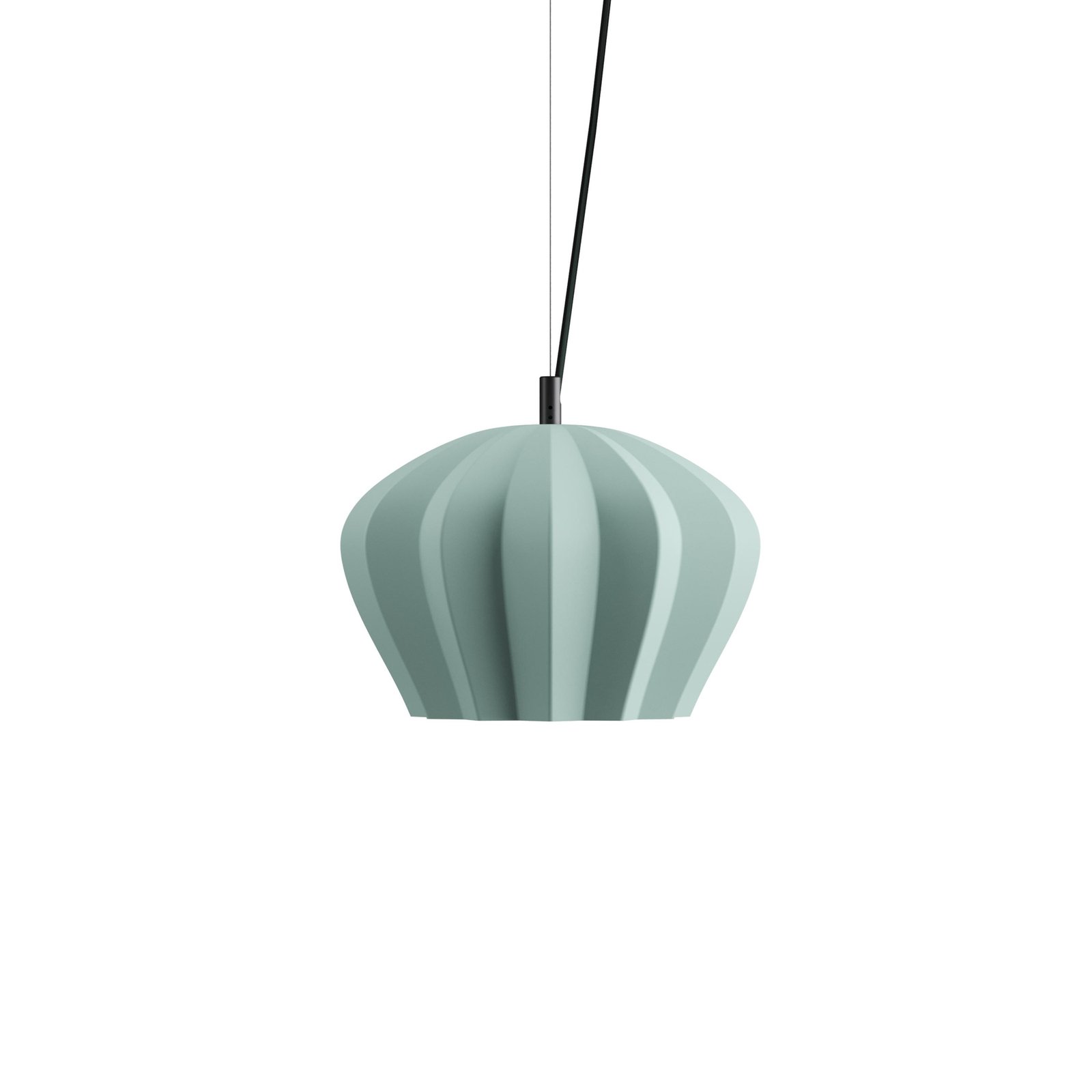 Karman Sahara pendant light, sage green, Ø 35 cm, ceramic E27