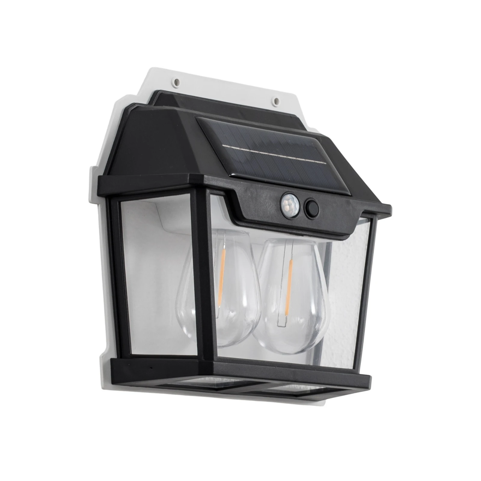 LED-utomhusvägglampa Filo Double, svart, IP44