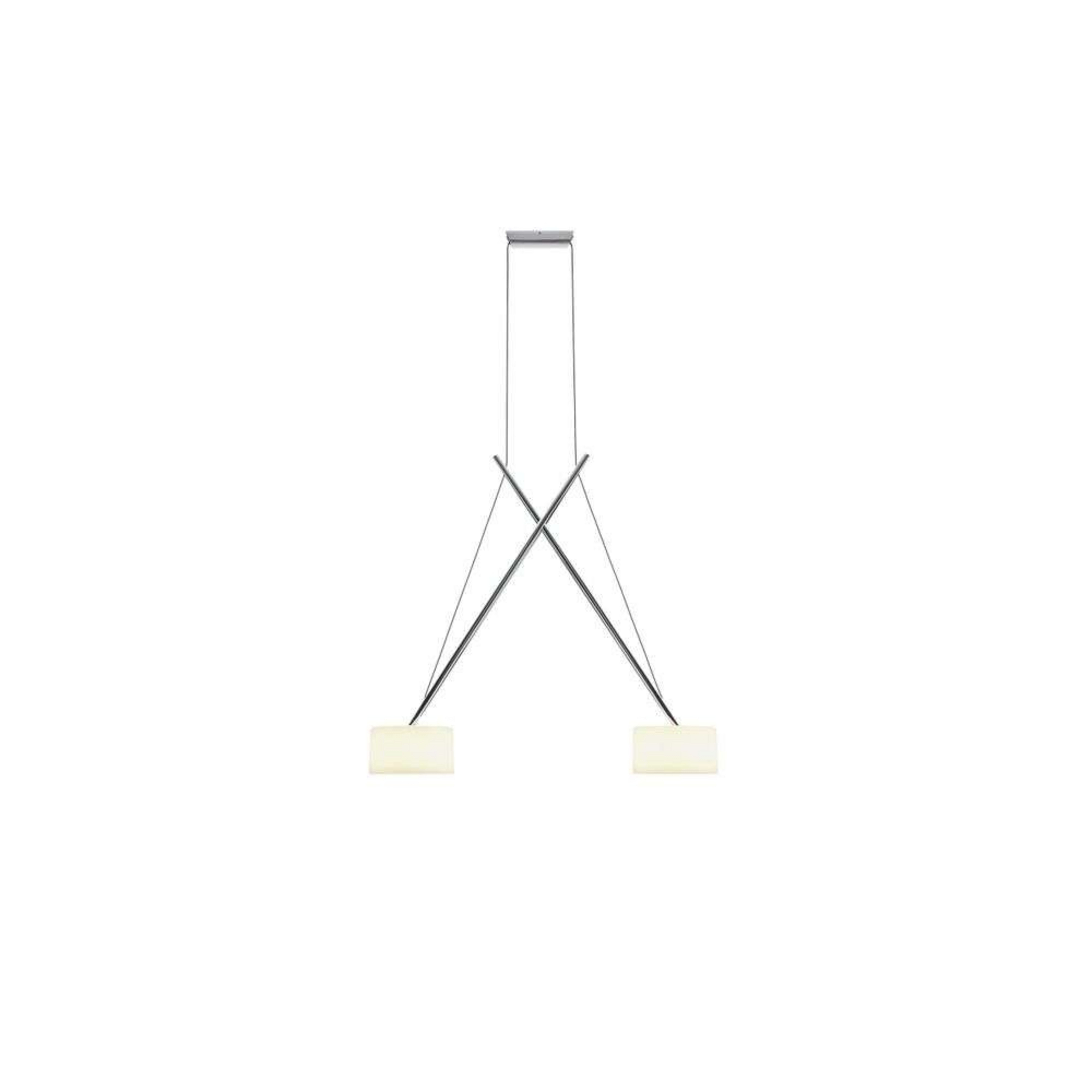 Twin LED Suspension Chrome/Glass - Serien Lighting