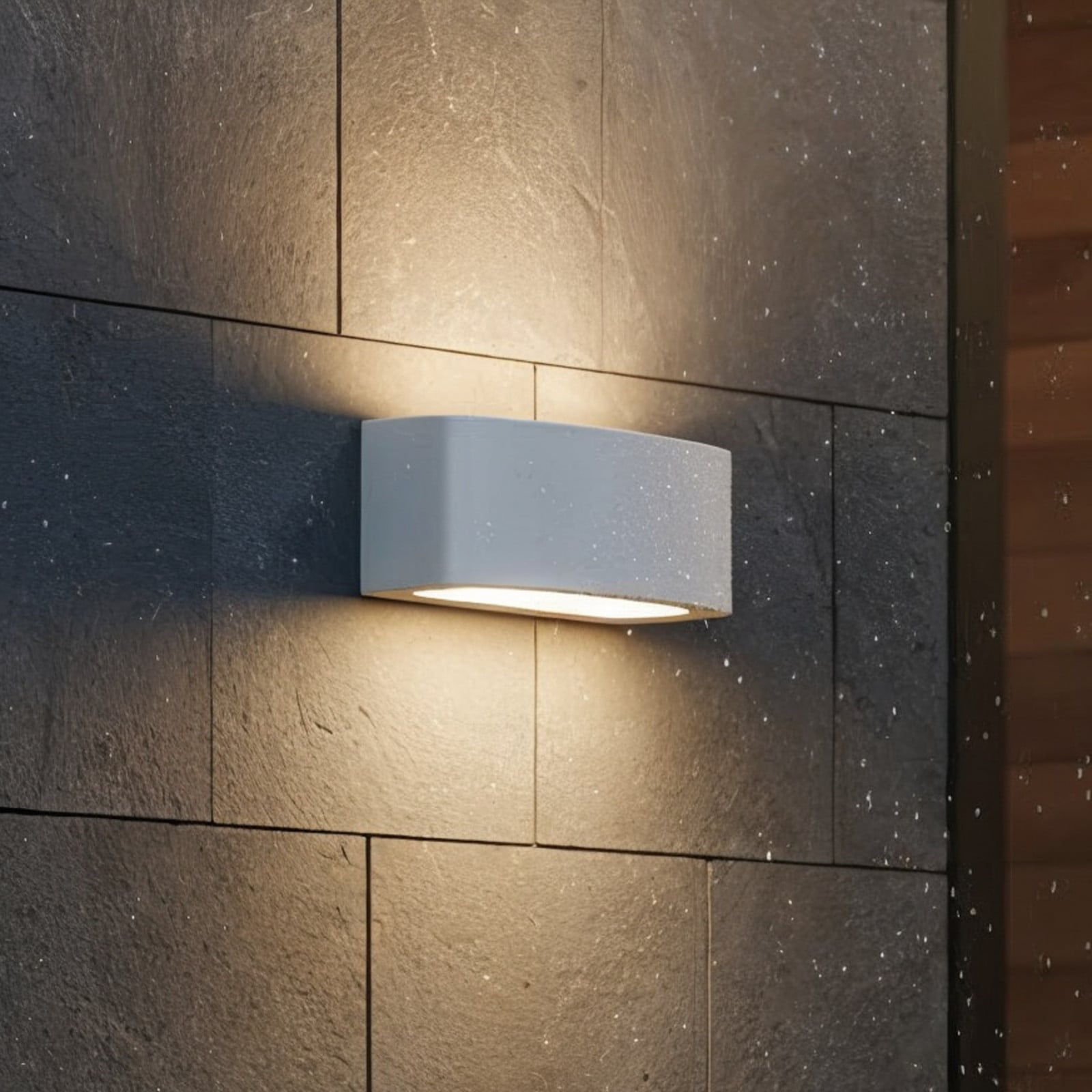 Ideallux Cinzento Candeeiro De Parede Exterior Ideal Lux Andromeda, Largura 22 Cm,