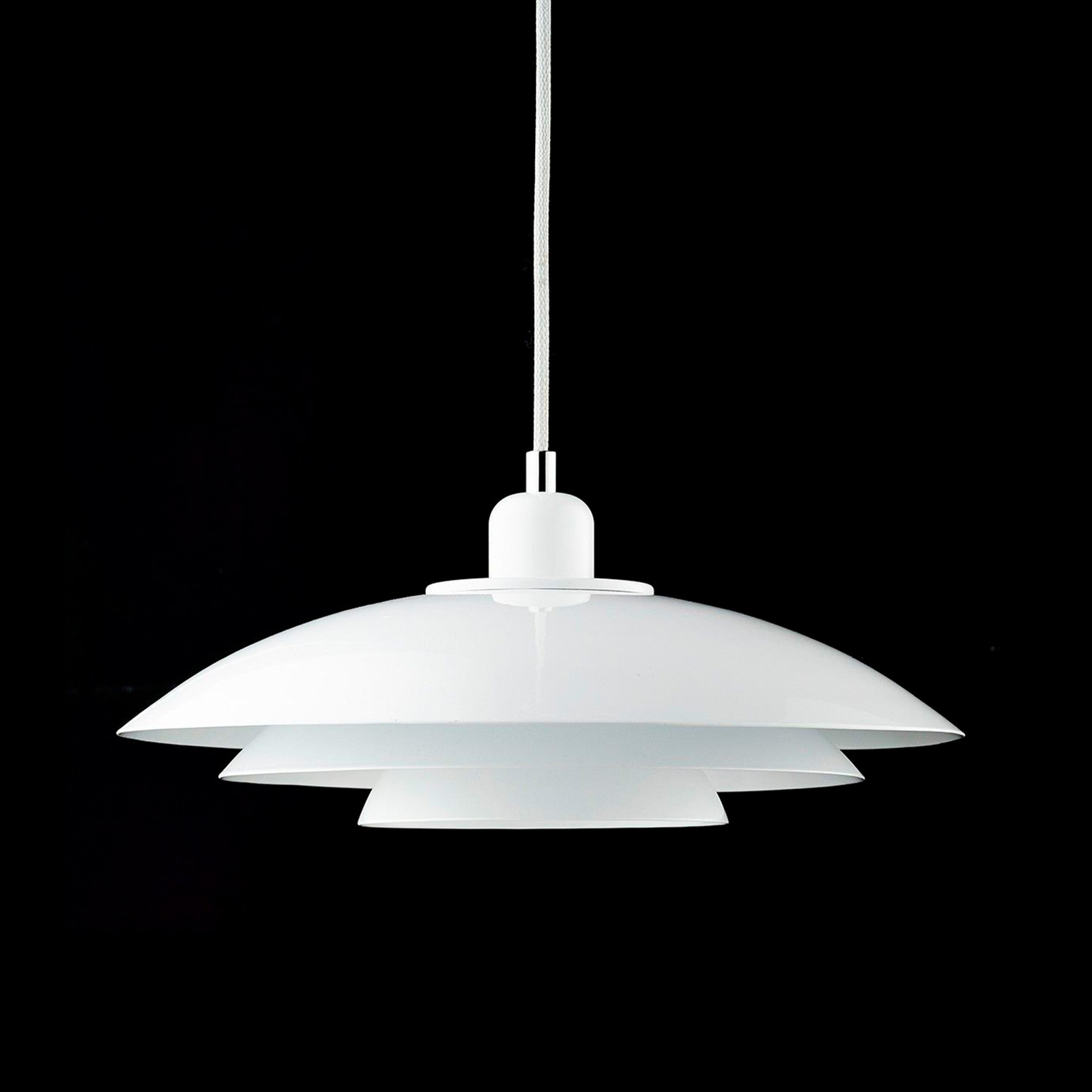 Dyberg Larsen Suspension Kaje, blanc, Ø 40 cm, métal