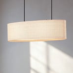 Lindby Hängeleuchte Soula, 78 cm, beige, Kunststoff, E27