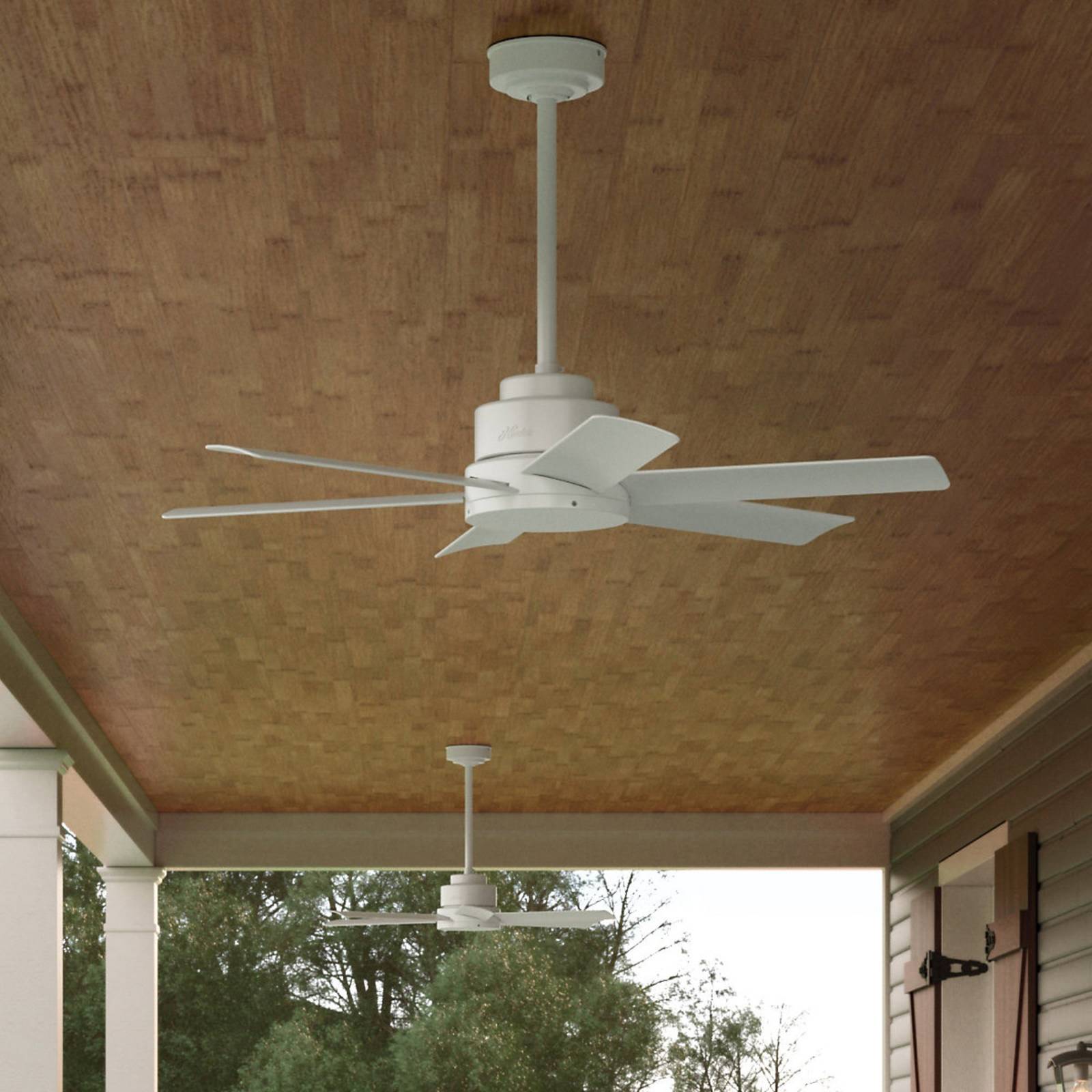 Image of Hunter Kennicott ventilateur de plafond, blanc mat 
