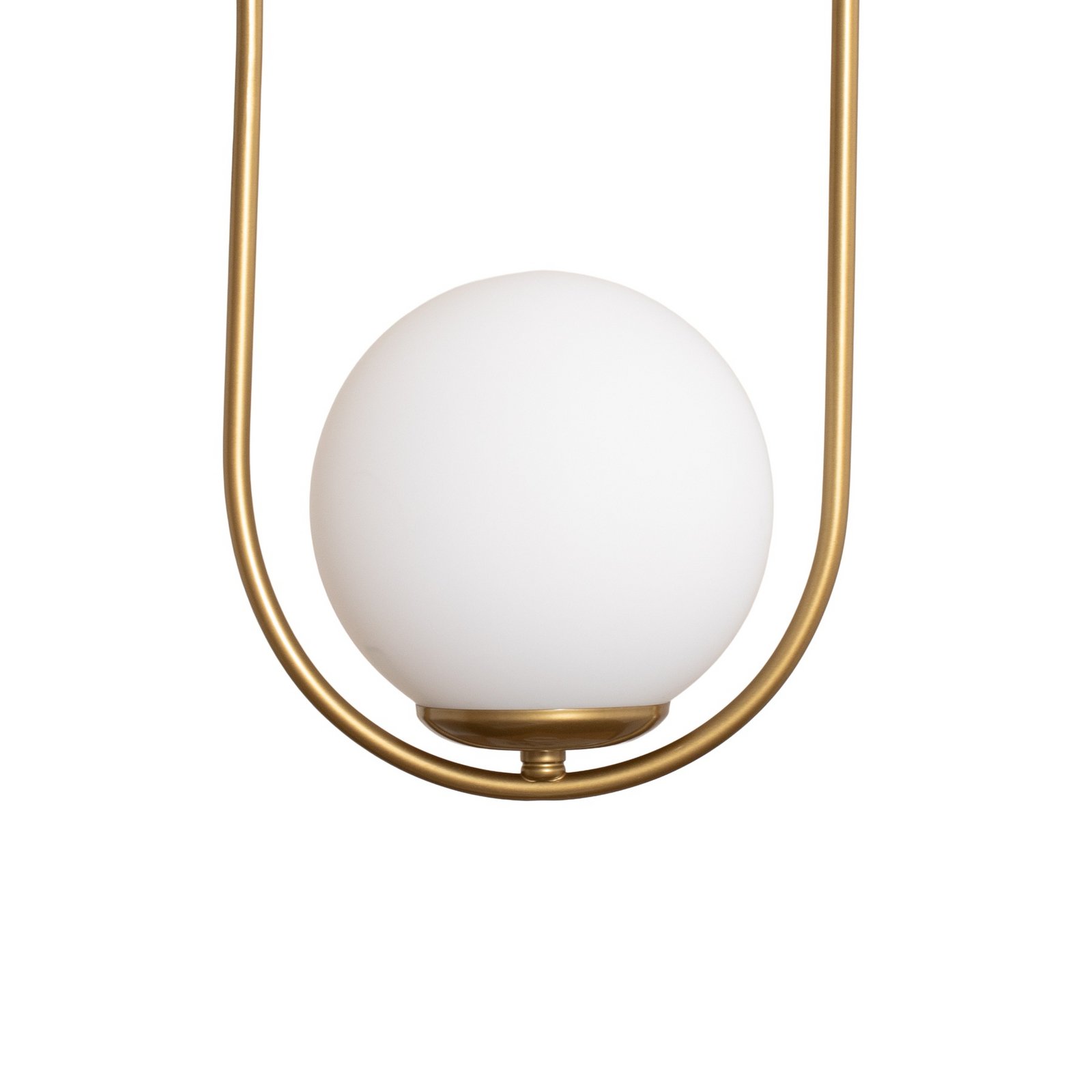 Mudoni pendant light, gold/white, glass, metal, E27 Mudoni pendant light, gold/white, glass, metal, E27