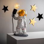 Lampada da tavolo Astronaut-1, bianco, poliestere, altezza 32 cm