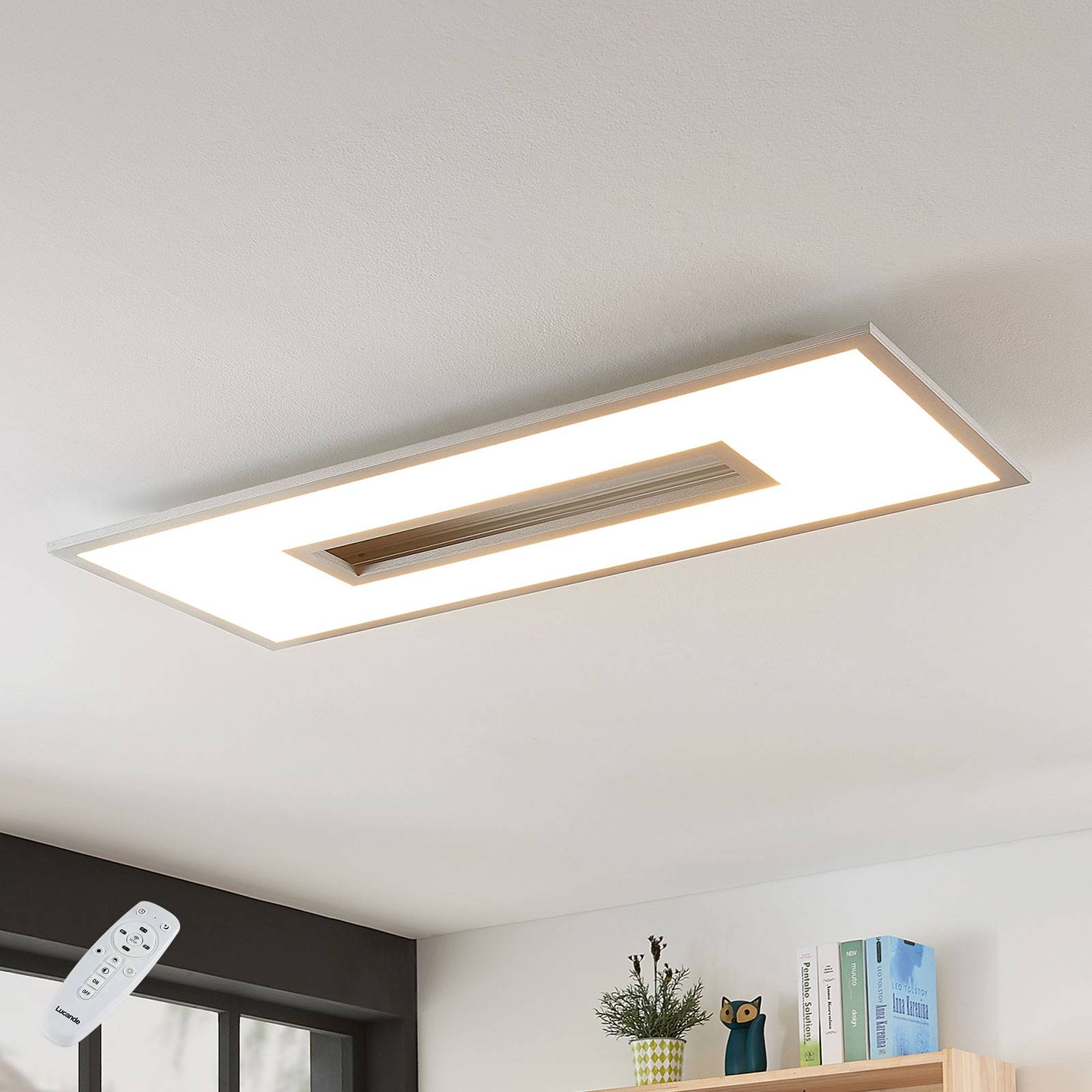 LED-loftlampe Durun dæmpbar CCT kantet 96 cm