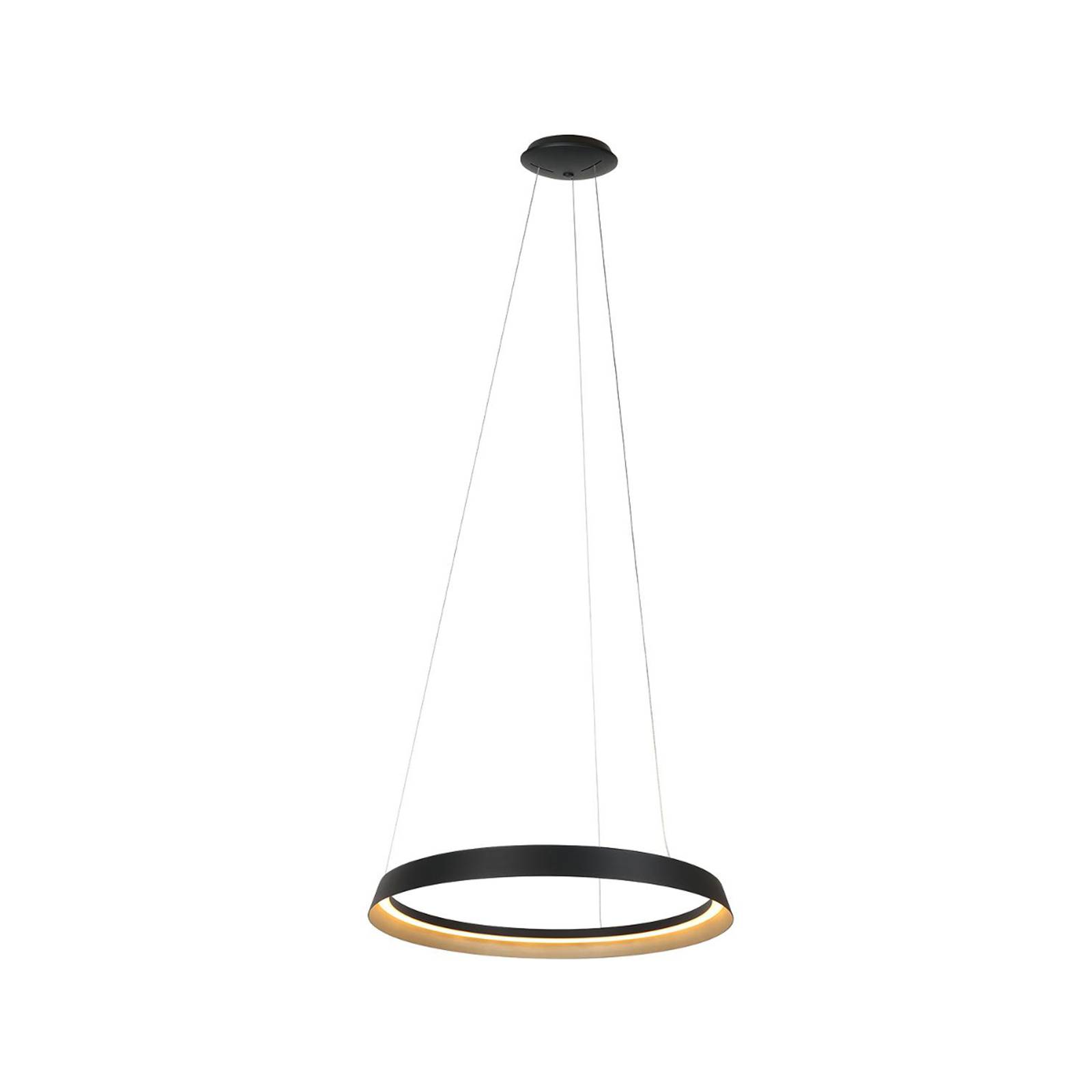 Steinhauer Ringlux Hanglamp voor woonkamer / eettafel - modern - zwart - metaal - dimbaar