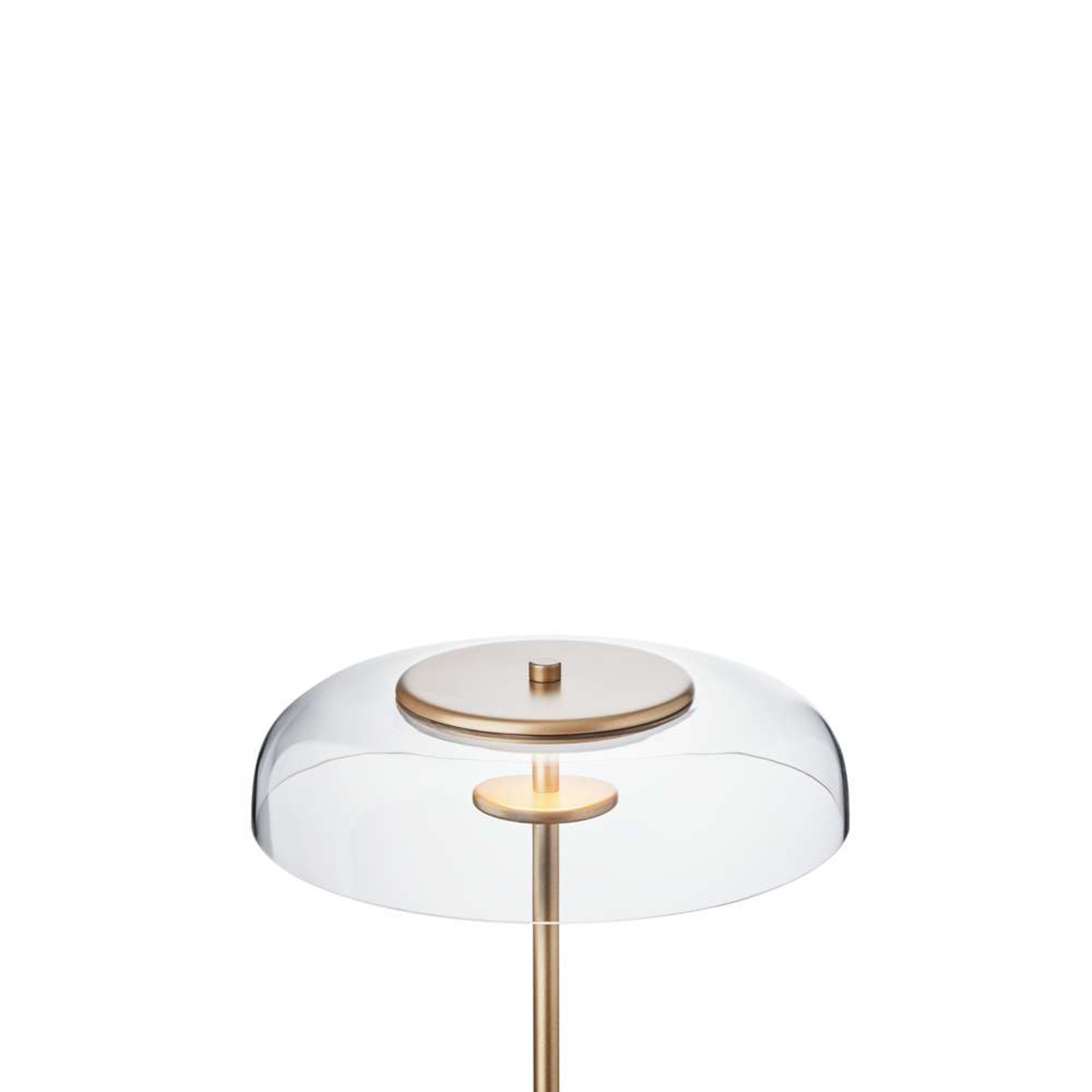Nuura piantana LED Blossi, altezza 120 cm, color oro/trasparente
