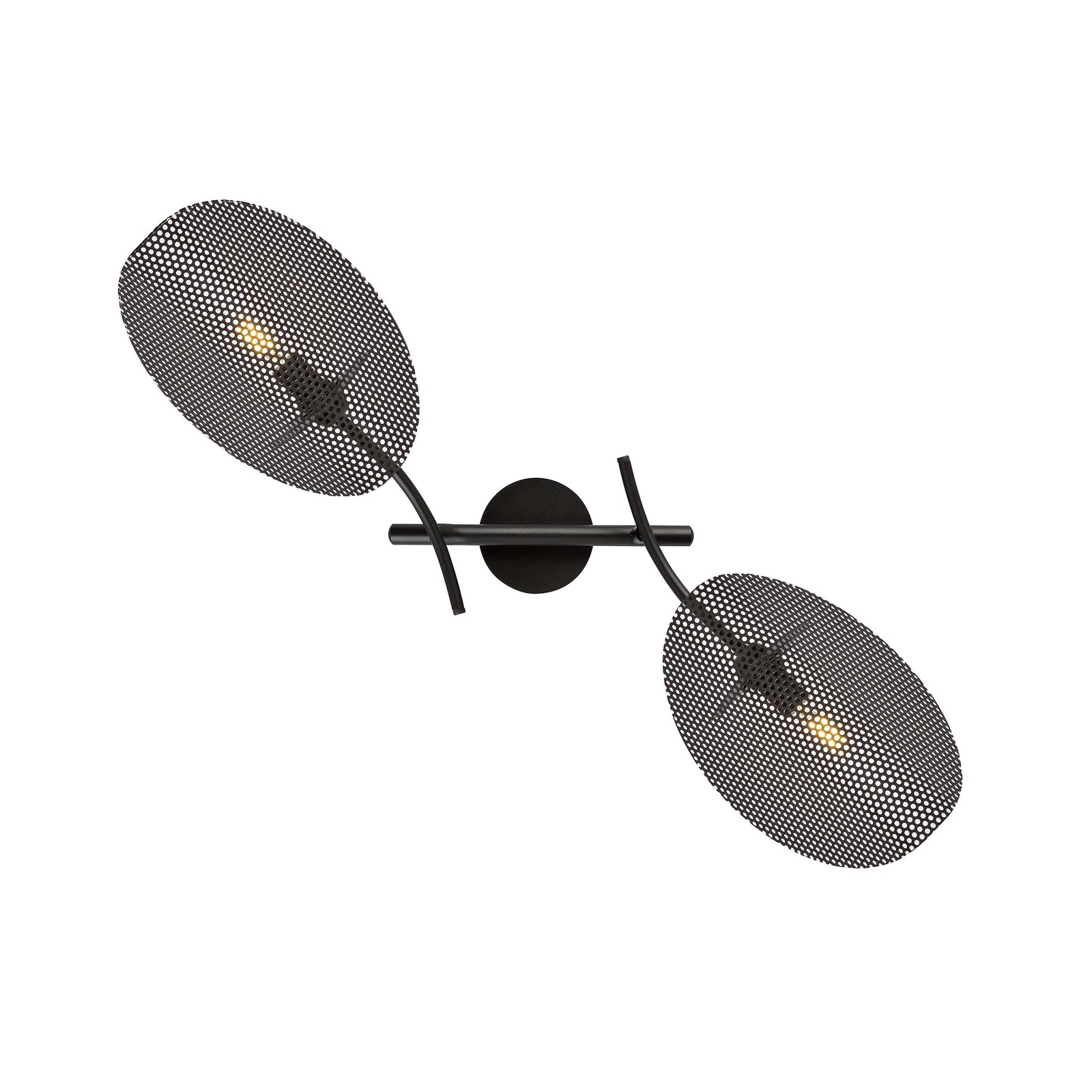 Wandlamp Gladio, zwart, 2-lamps