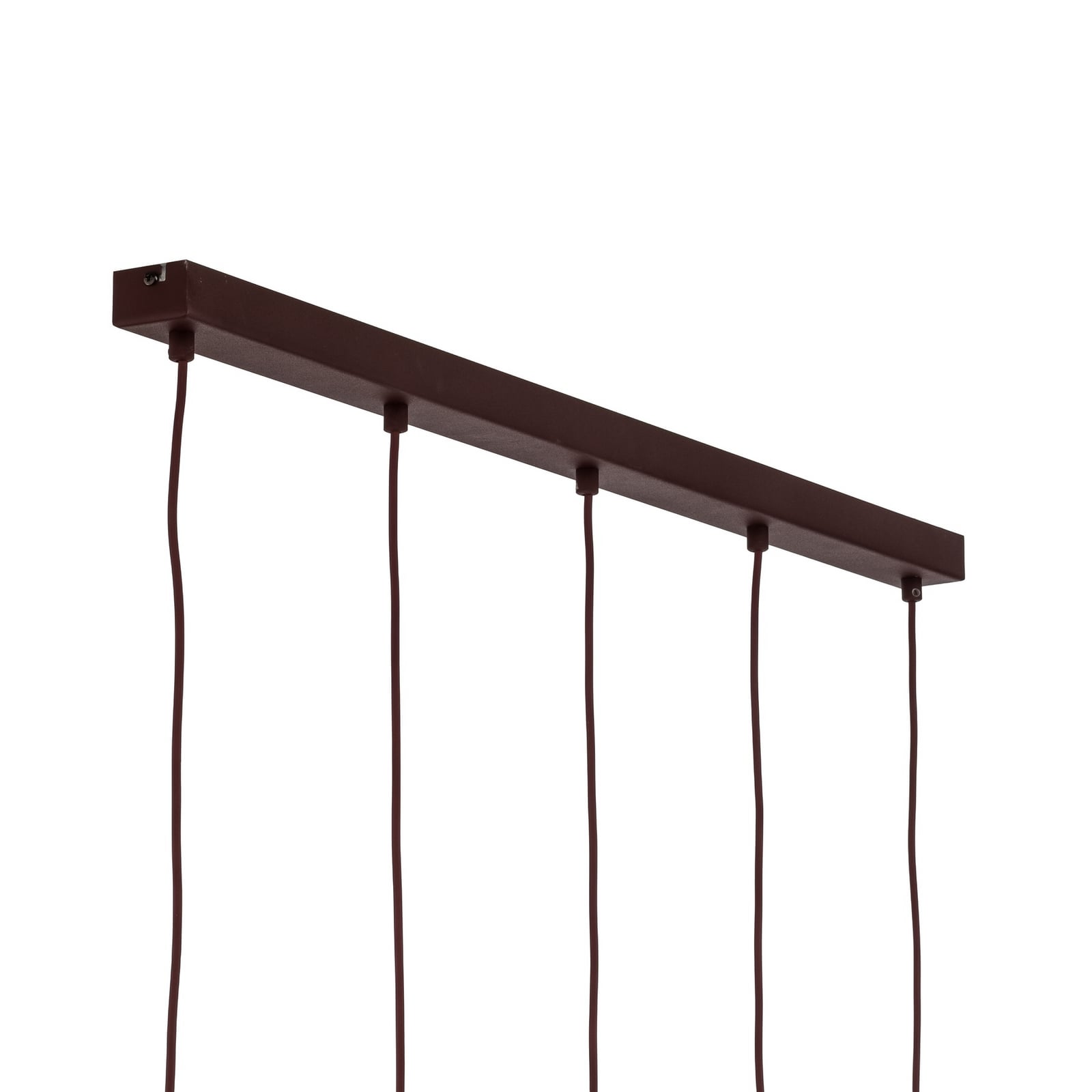 Hängelampe Sool, dunkelrot, Länge 95 cm, 5-flg., Metall, E27