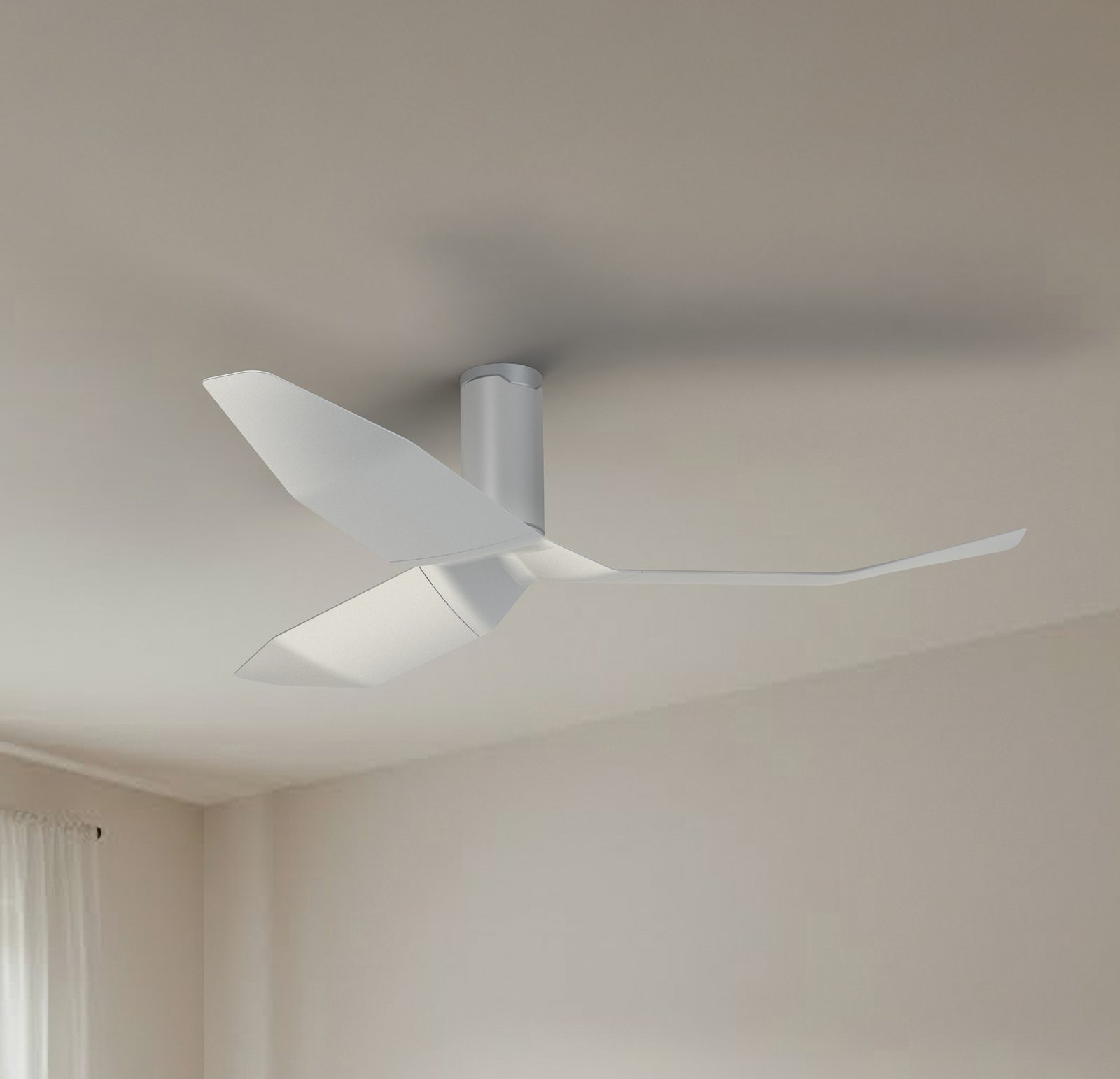 ANGEL stropni ventilator, Ø 132 cm, DC, bijeli, tihi - Lucande