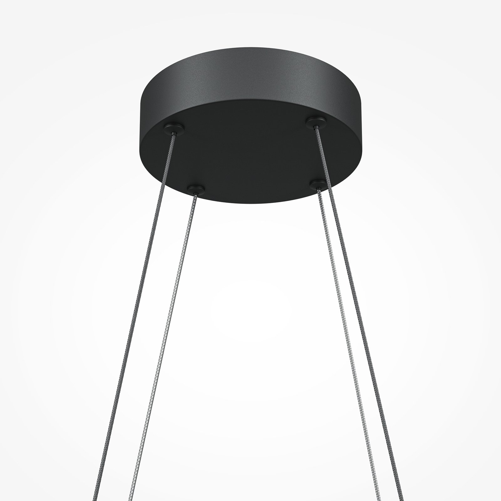 Maytoni Suspension LED Halo, noir, longueur 103,5 cm