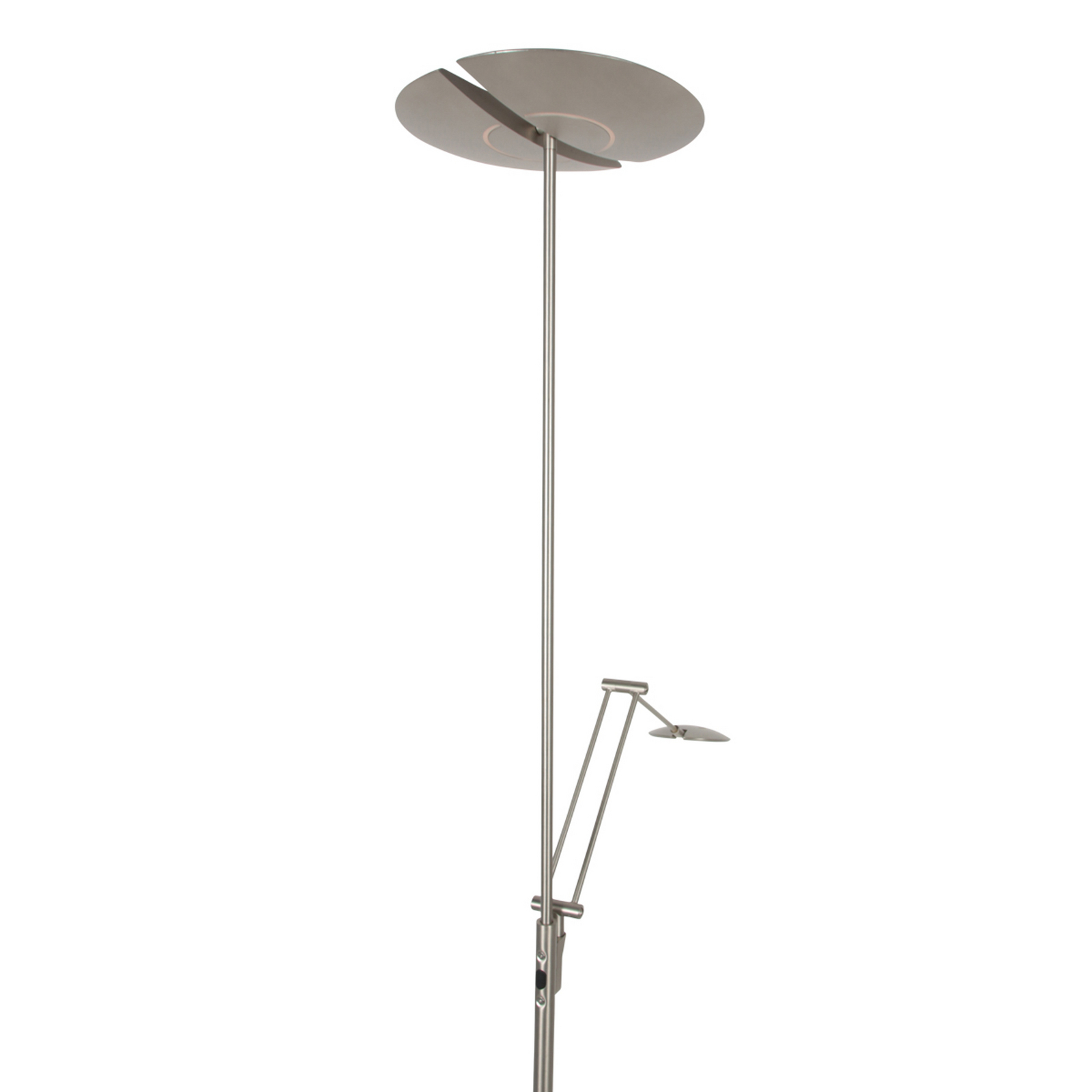 Lampa stojąca LED Zenith 2, stal, lampka do czytania, CCT, pilot Lampa stojąca LED Zenith 2, stal, lampka do czytania, CCT, pilot