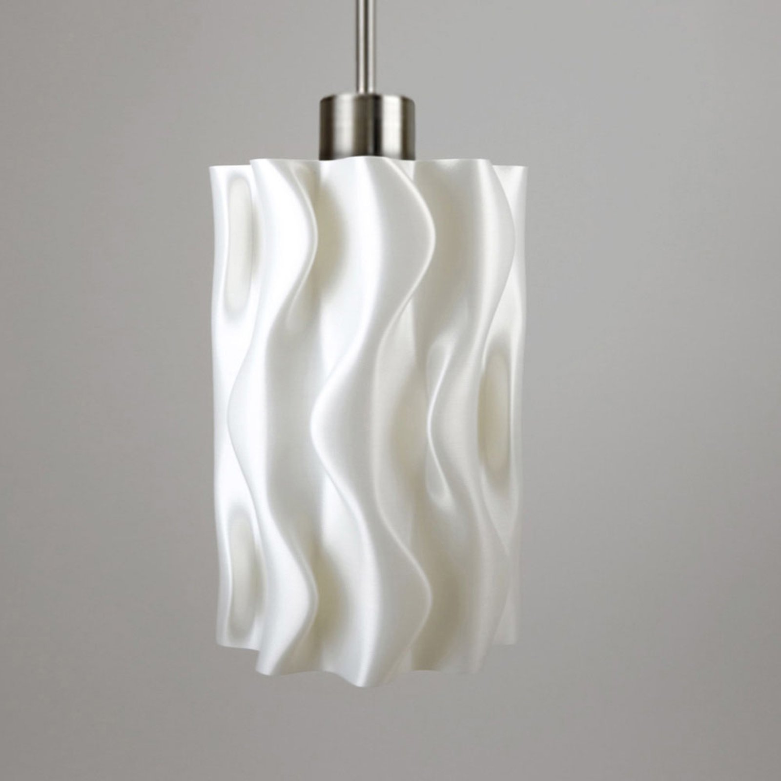 Amöbe hanging light, 3D-printed, white
